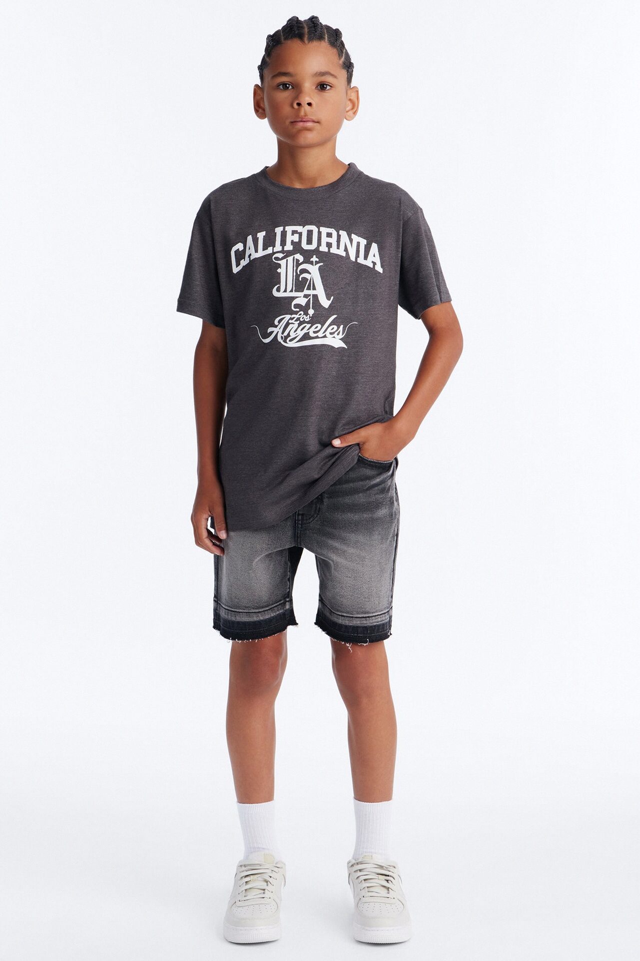 Mini Run Around Relaxed Denim Shorts - Black Wash