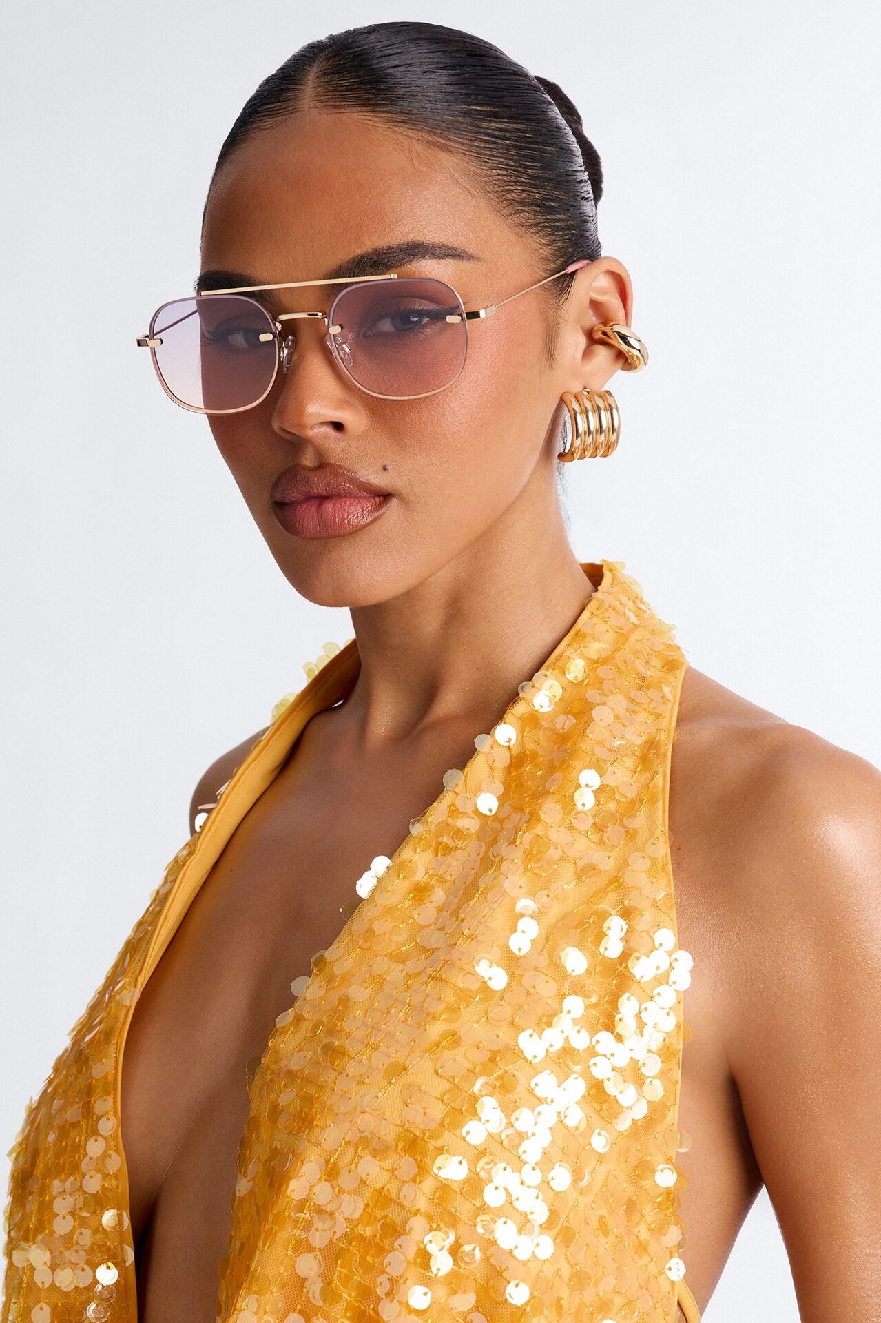 Vacay Tunnel Vision Sunglasses - Pink