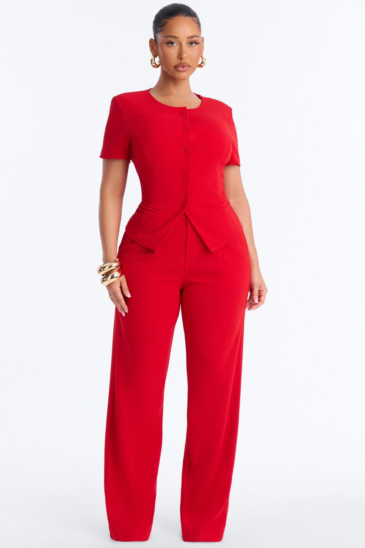 Mission Accomplished Short Sleeve Blazer - Red