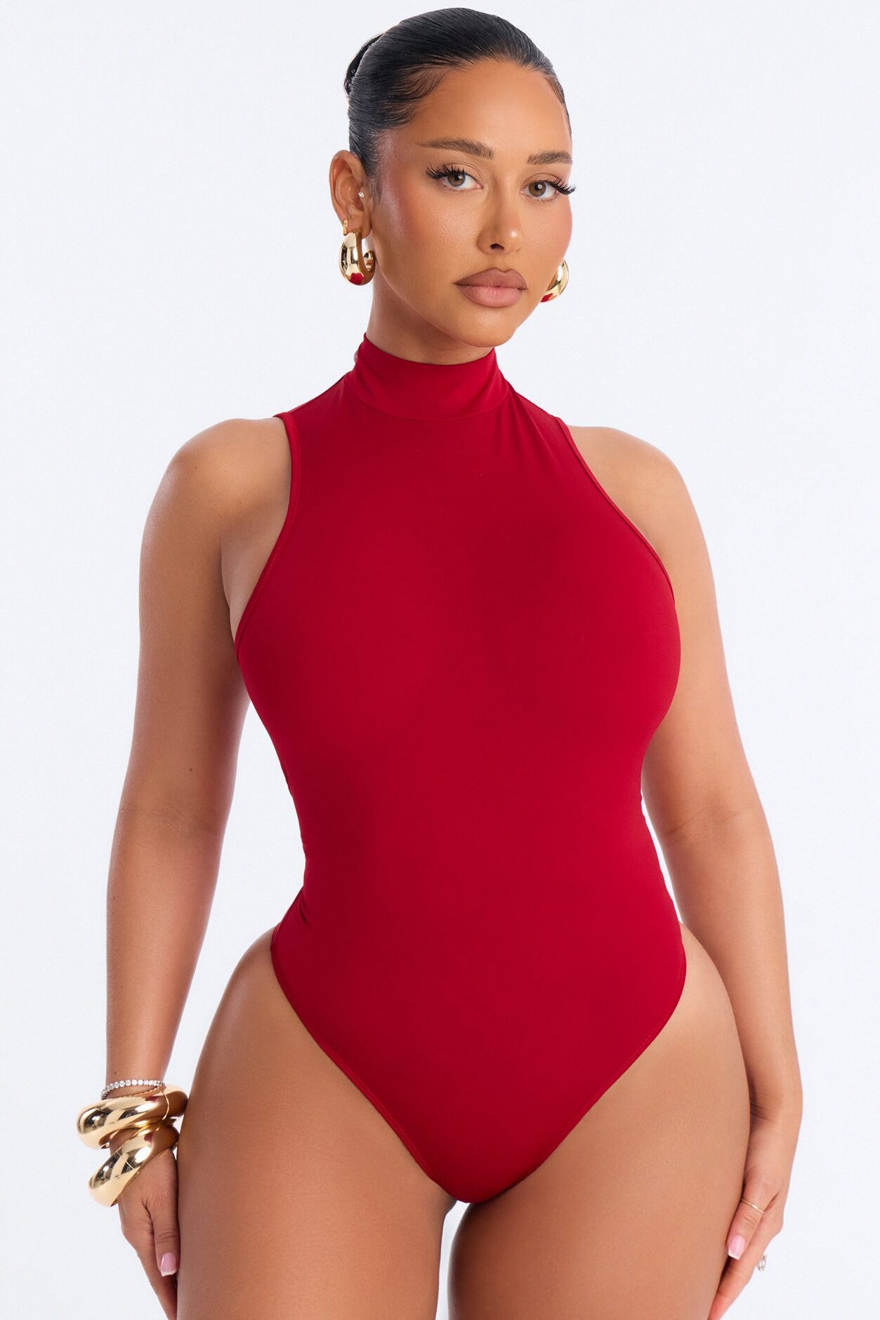 Rue Satin Maxi Skirt Set - Red