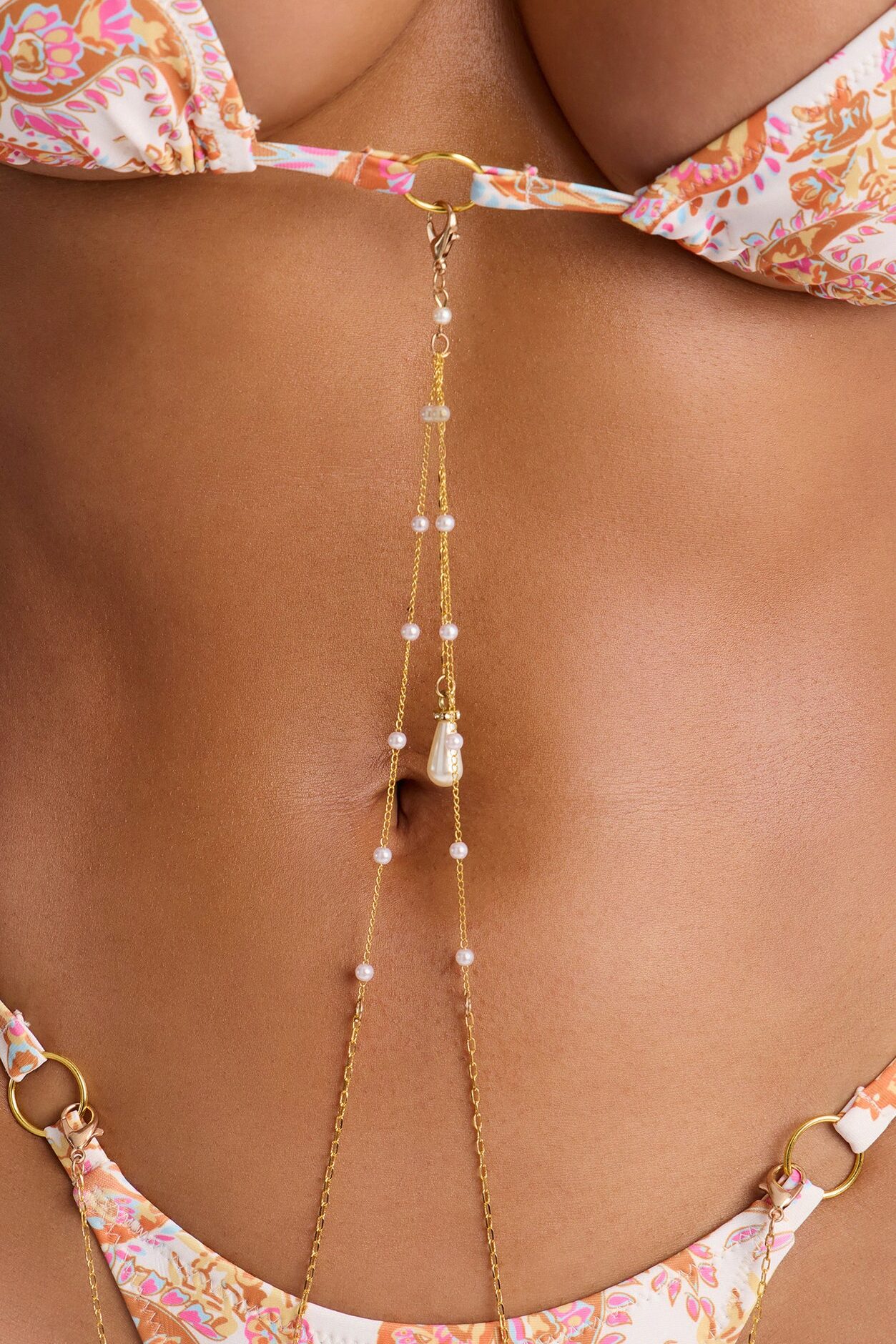 Mai Floral O-Ring Hardware Charm Adjustable 2 Piece Bikini - Pink/combo