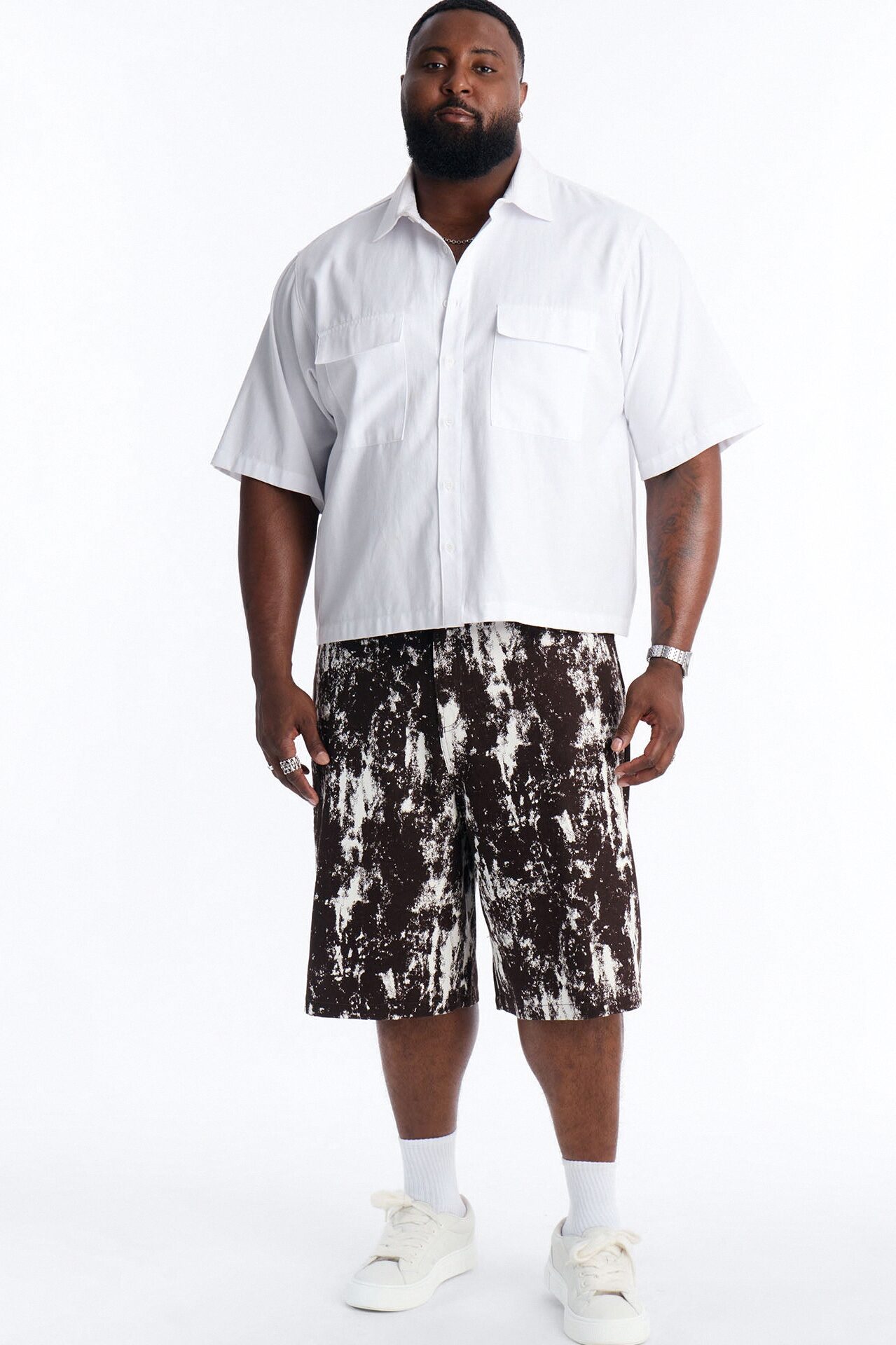 Mixed Clarity Printed Short - Brown Combo