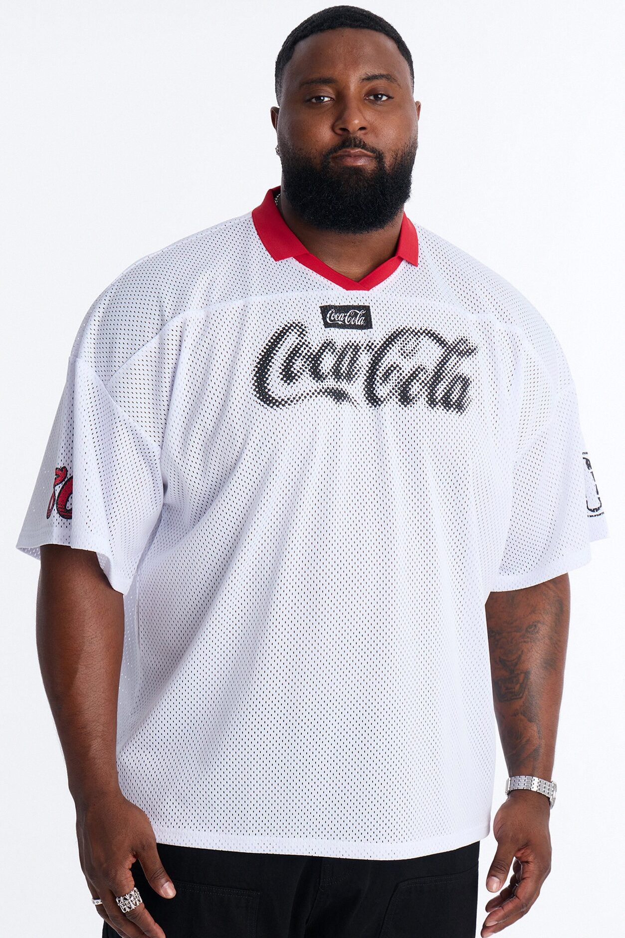 Coca Cola 86 Johnny Collar Soccer Jersey - White