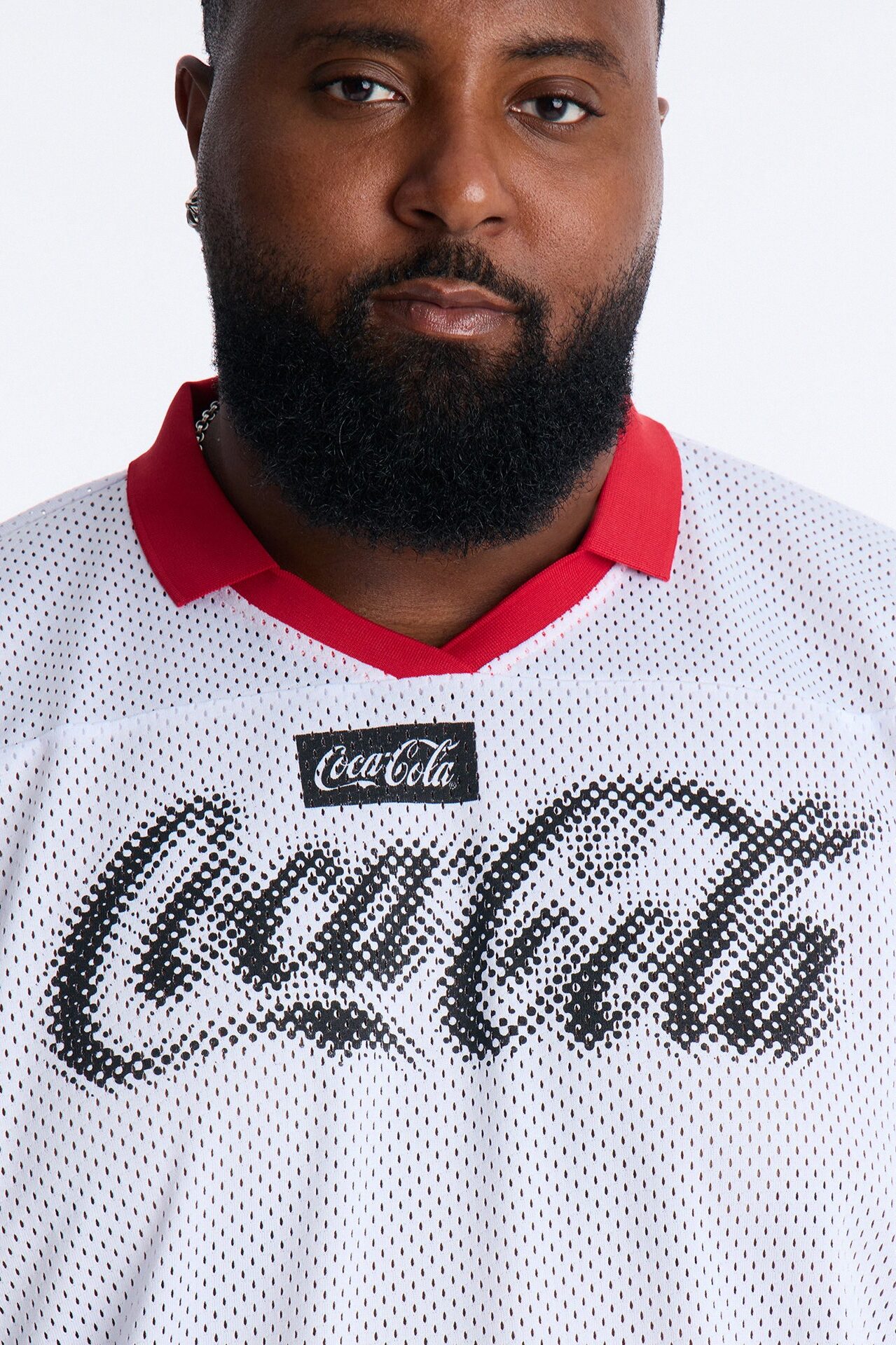 Coca Cola 86 Johnny Collar Soccer Jersey - White