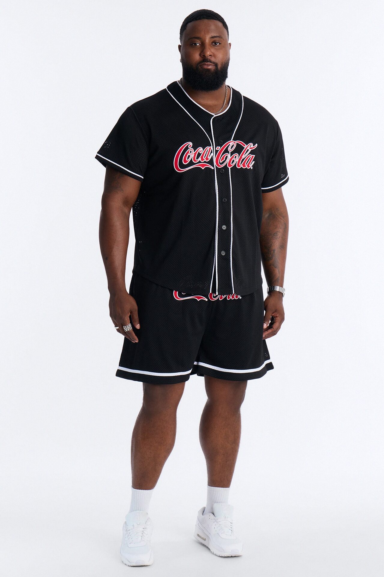 Coca Cola Patch Baseball Jersey - Black