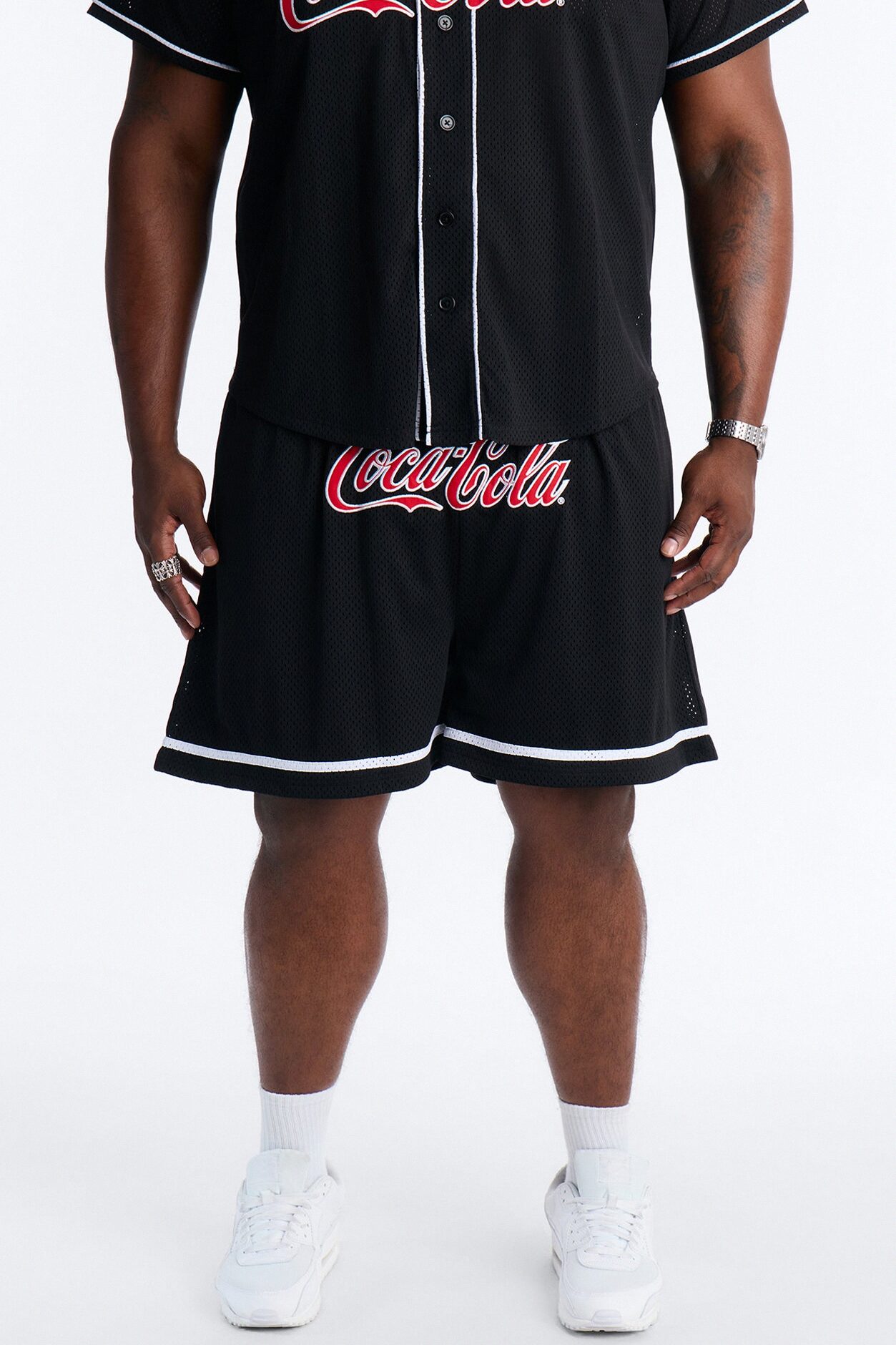 Coca Cola Patch Mesh Short - Black
