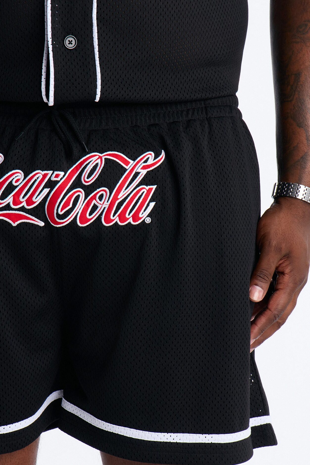 Coca Cola Patch Mesh Short - Black