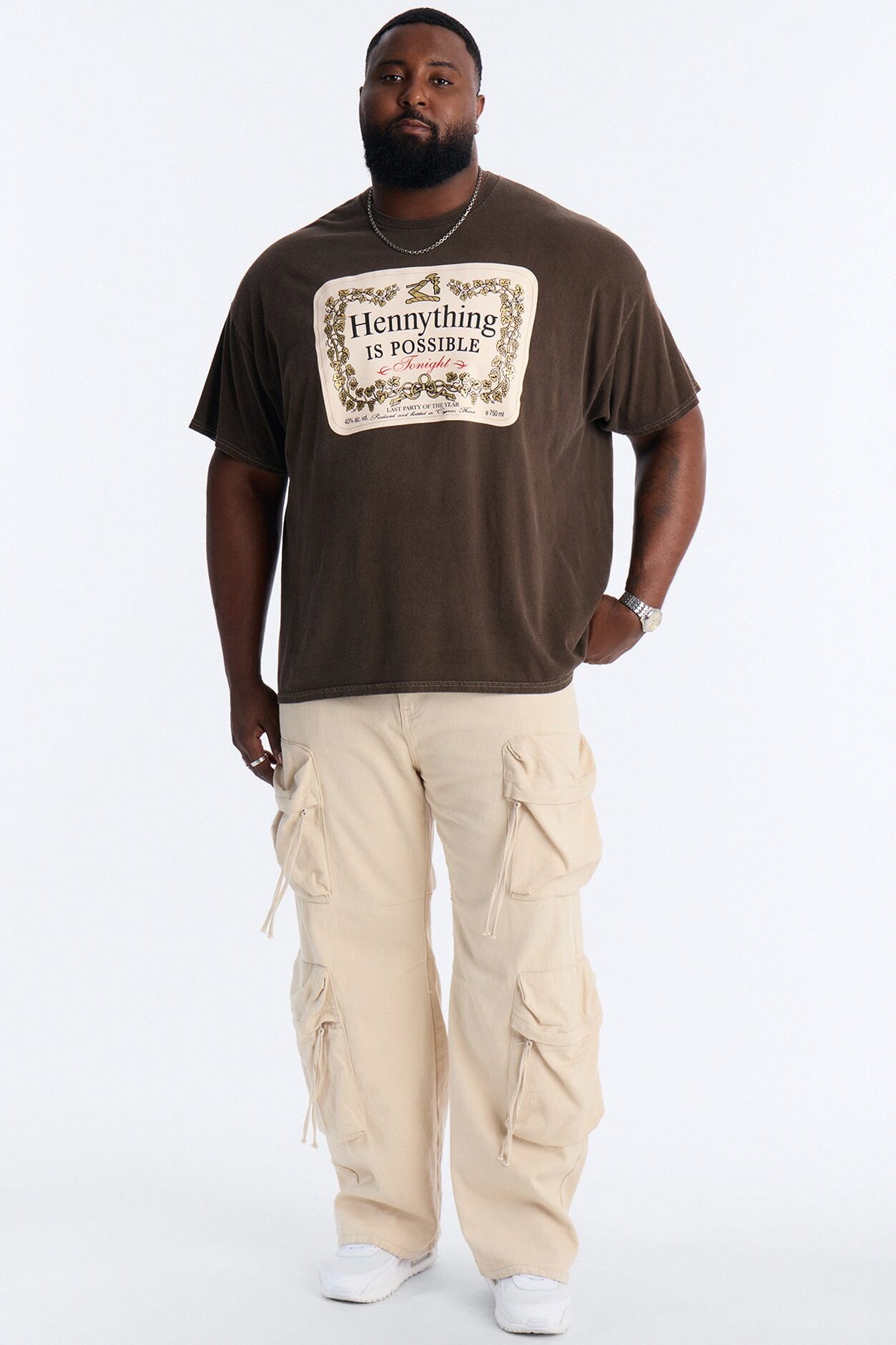 Hennything Is Possible Short Sleeve Crew Tee - Brown