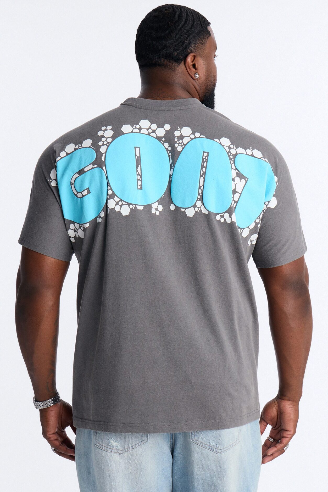 GOAT Washed Boxy Short Sleeve Tee - Grey