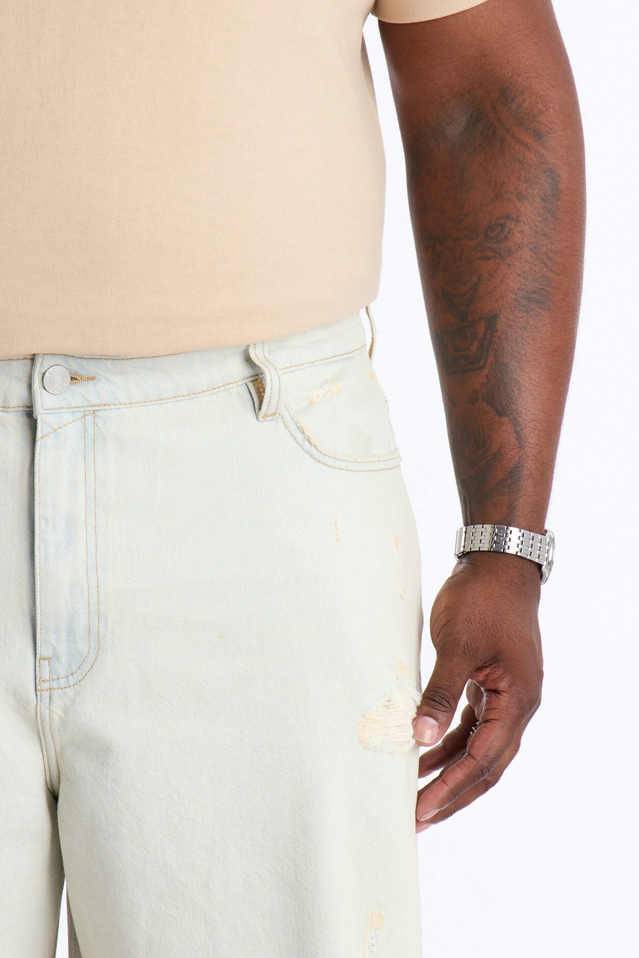 Baggy Arctic Denim Short - Light Wash