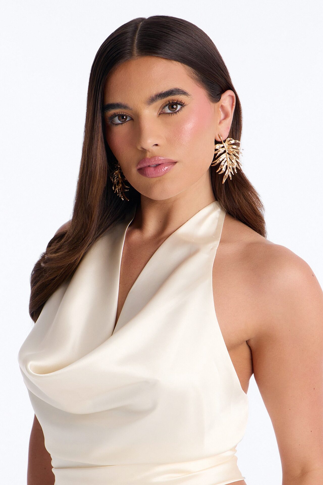 Leaf Me Alone Drop Earrings - Gold