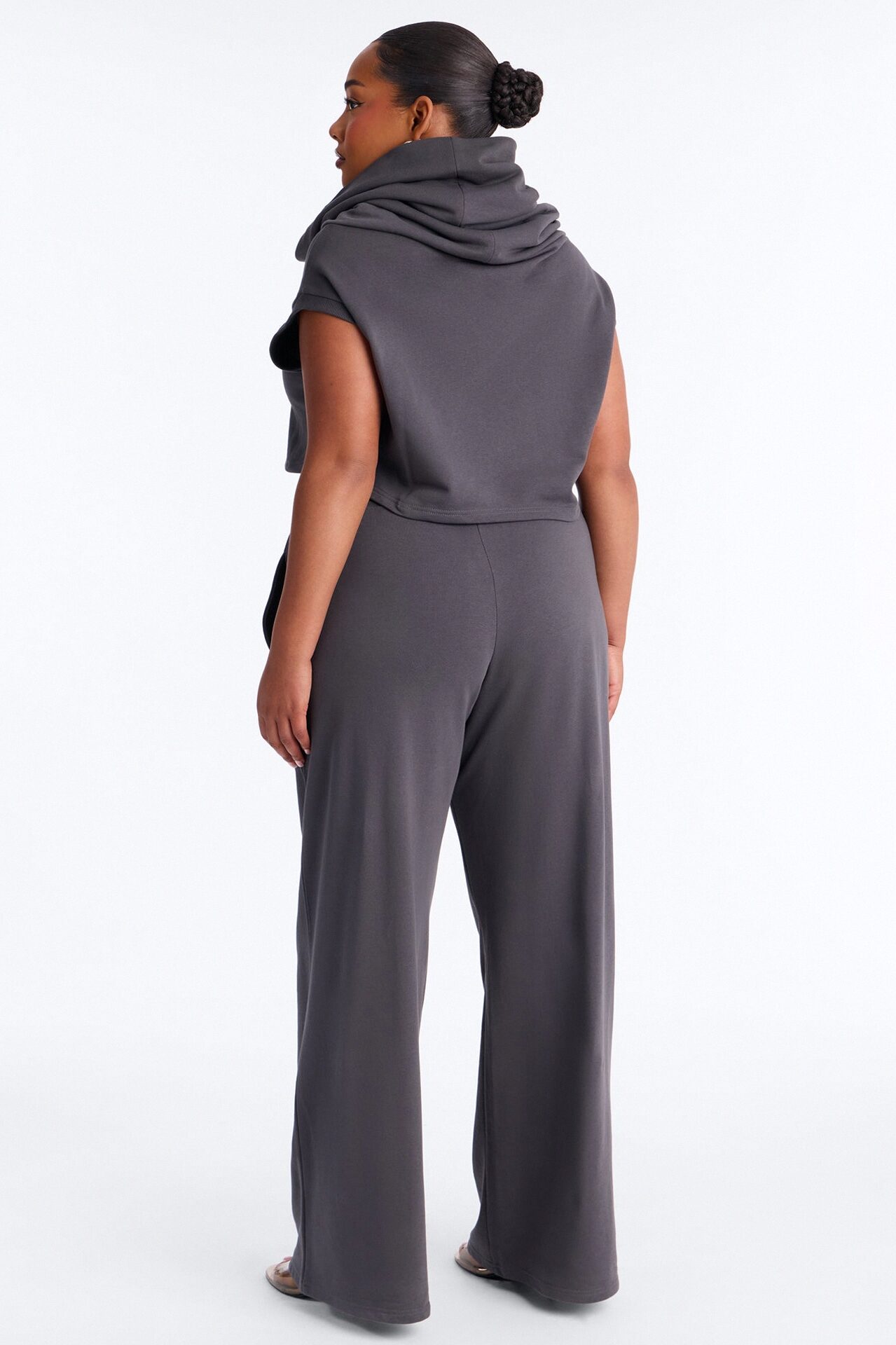 Alexa Wide Leg Pant Set - Charcoal