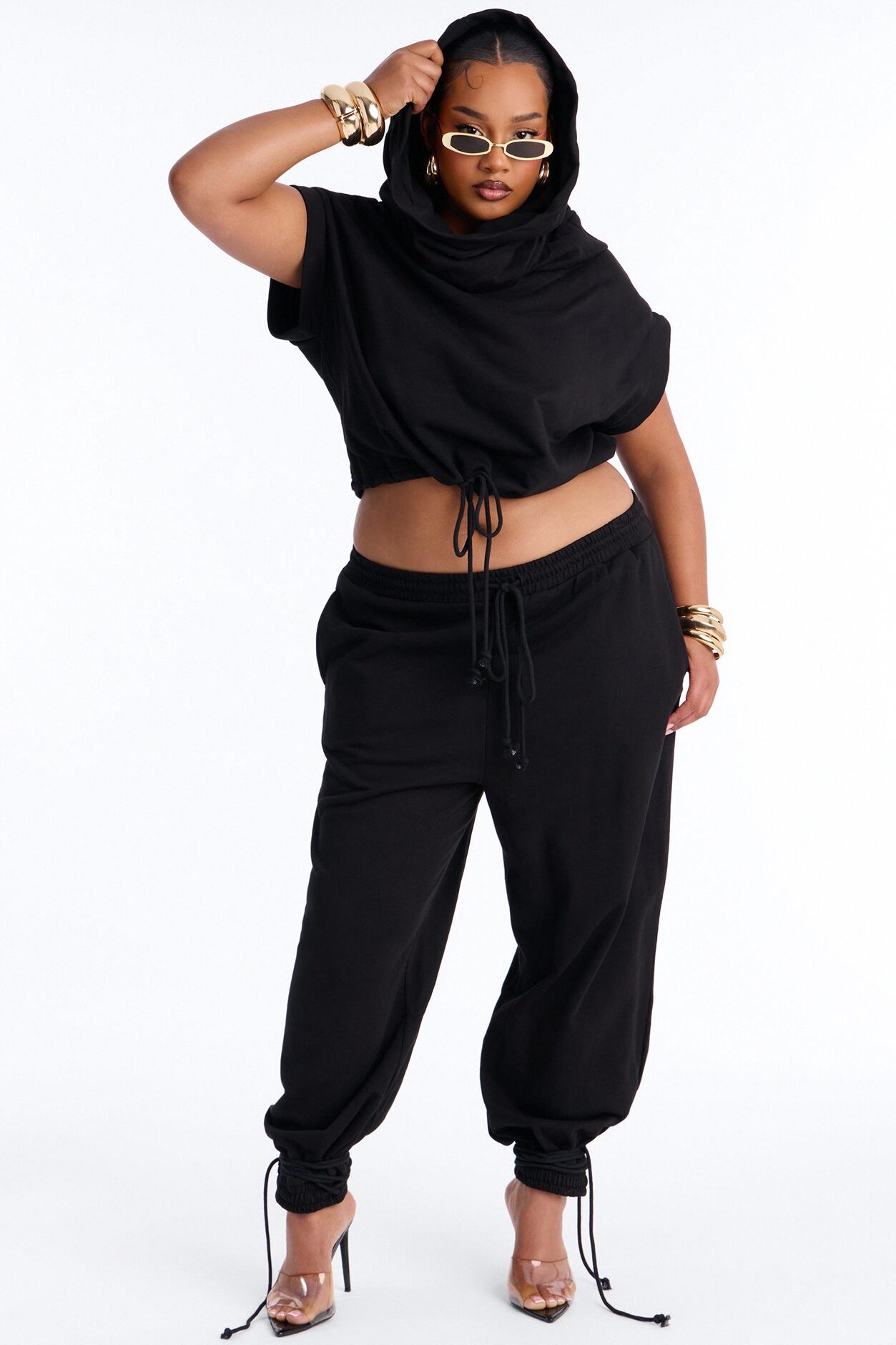Alexa Jogger Pant Set - Black