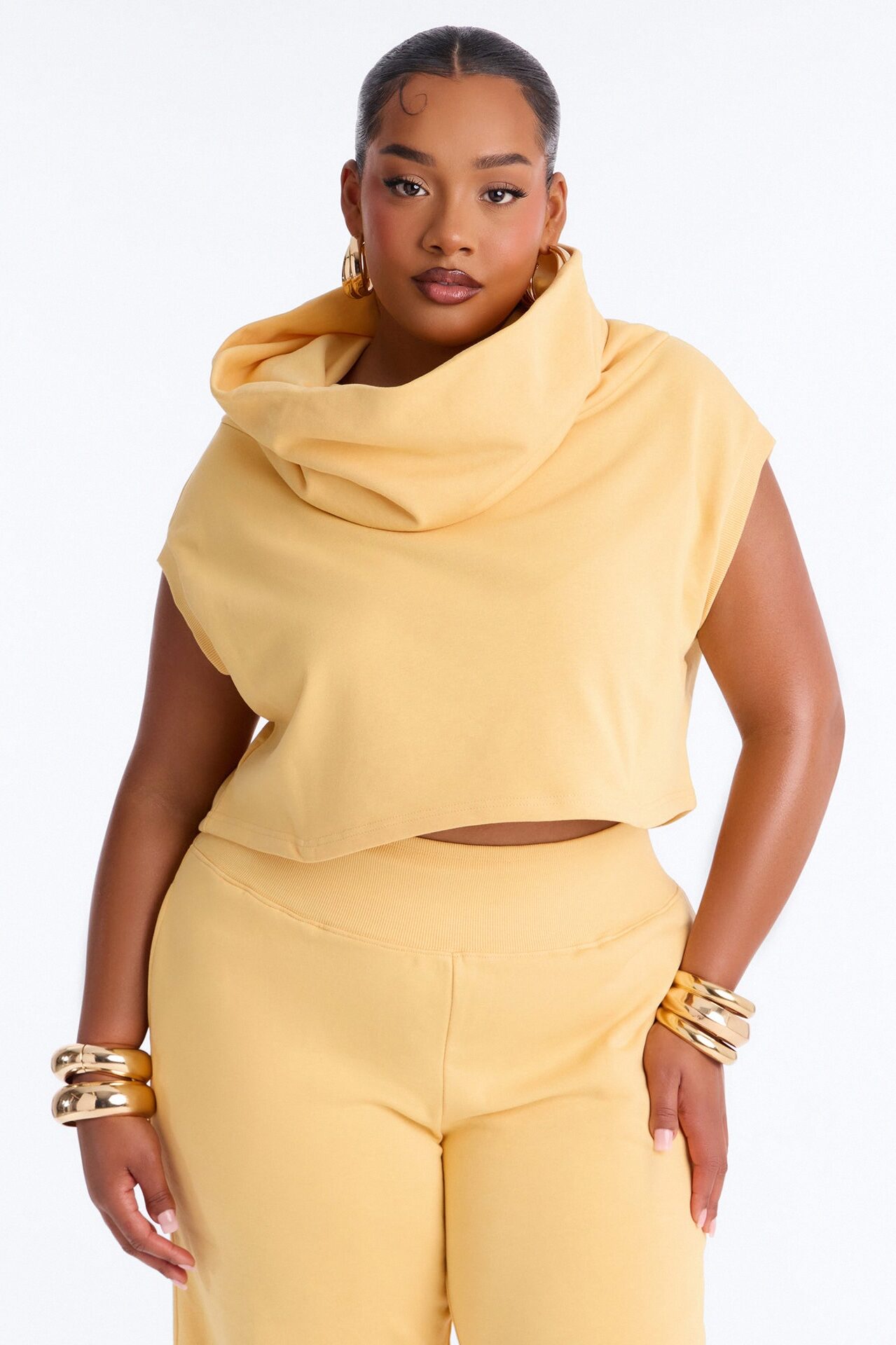 Alexa Wide Leg Pant Set - Yellow