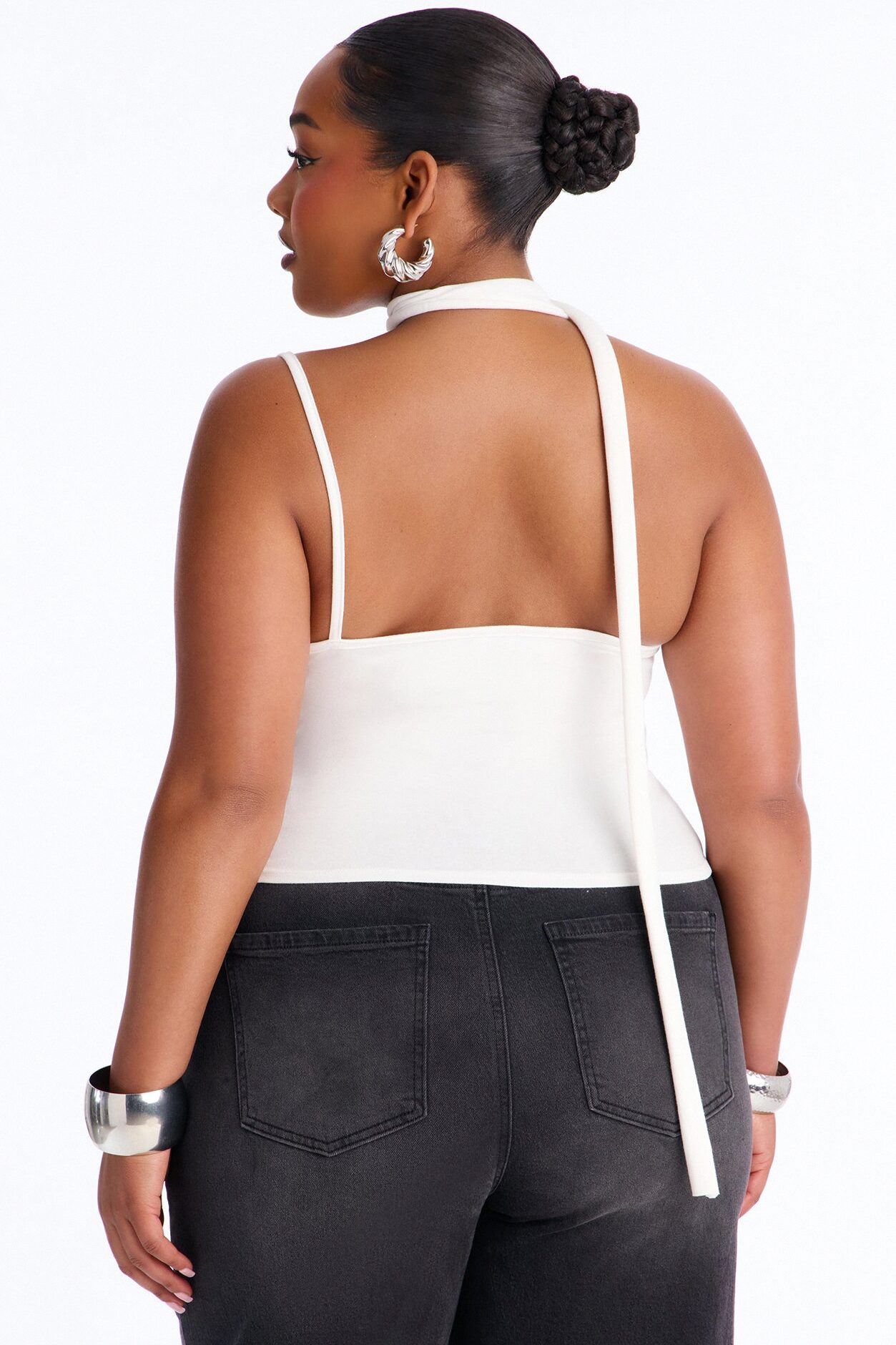 West Coast Moto Scarf Tank Top - White