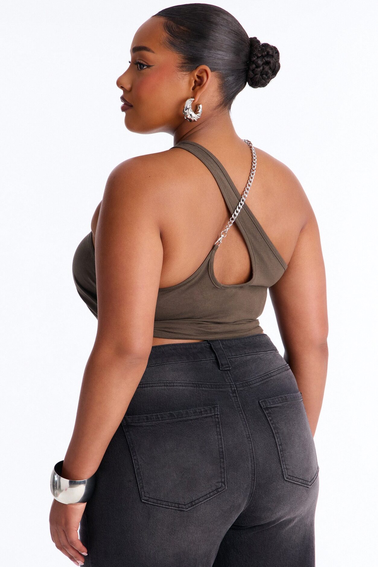 Motorcycle Speed Shop Halter Top - Olive