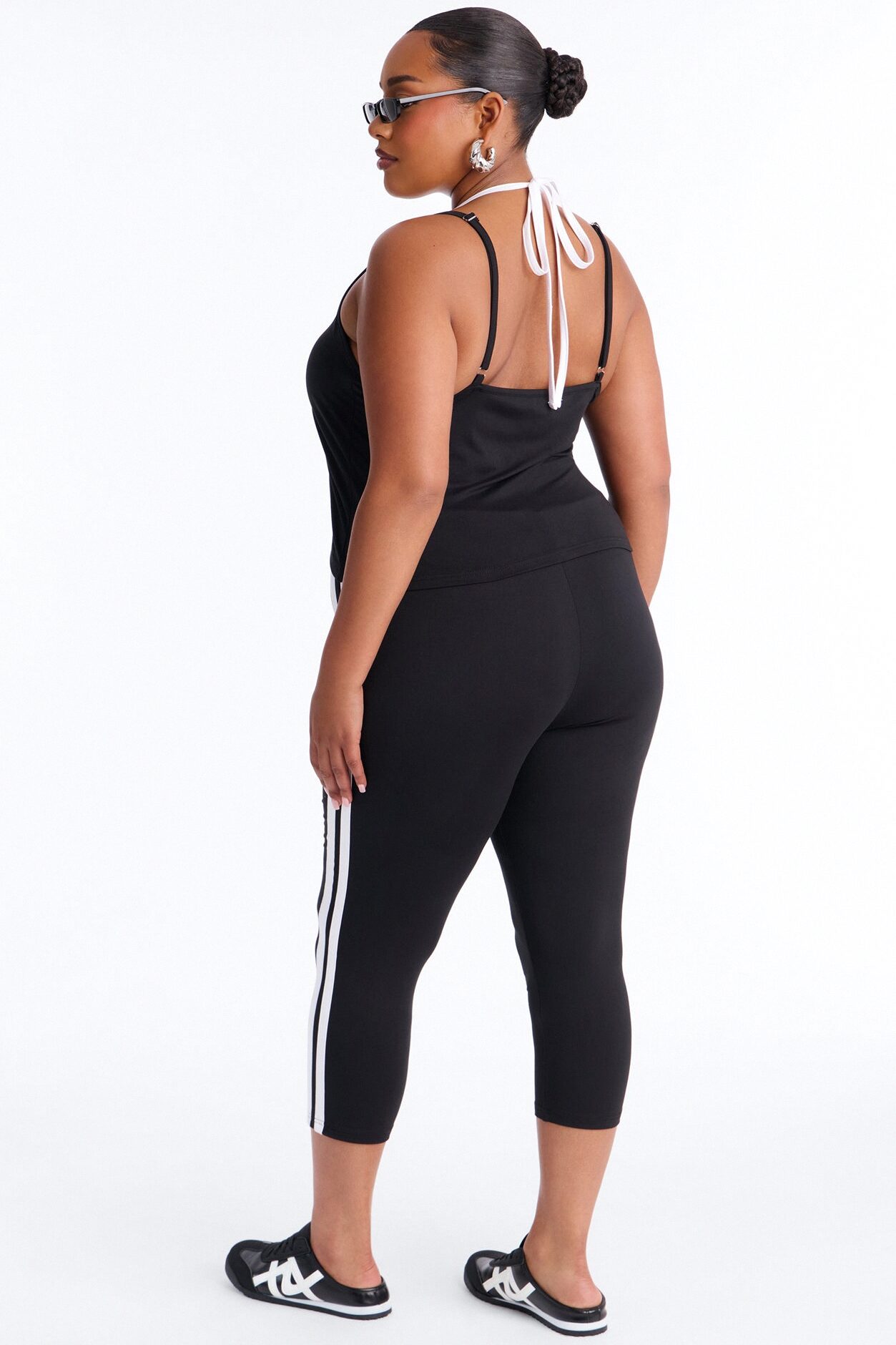 Hot Player 23 Capri Legging Set - Black/White