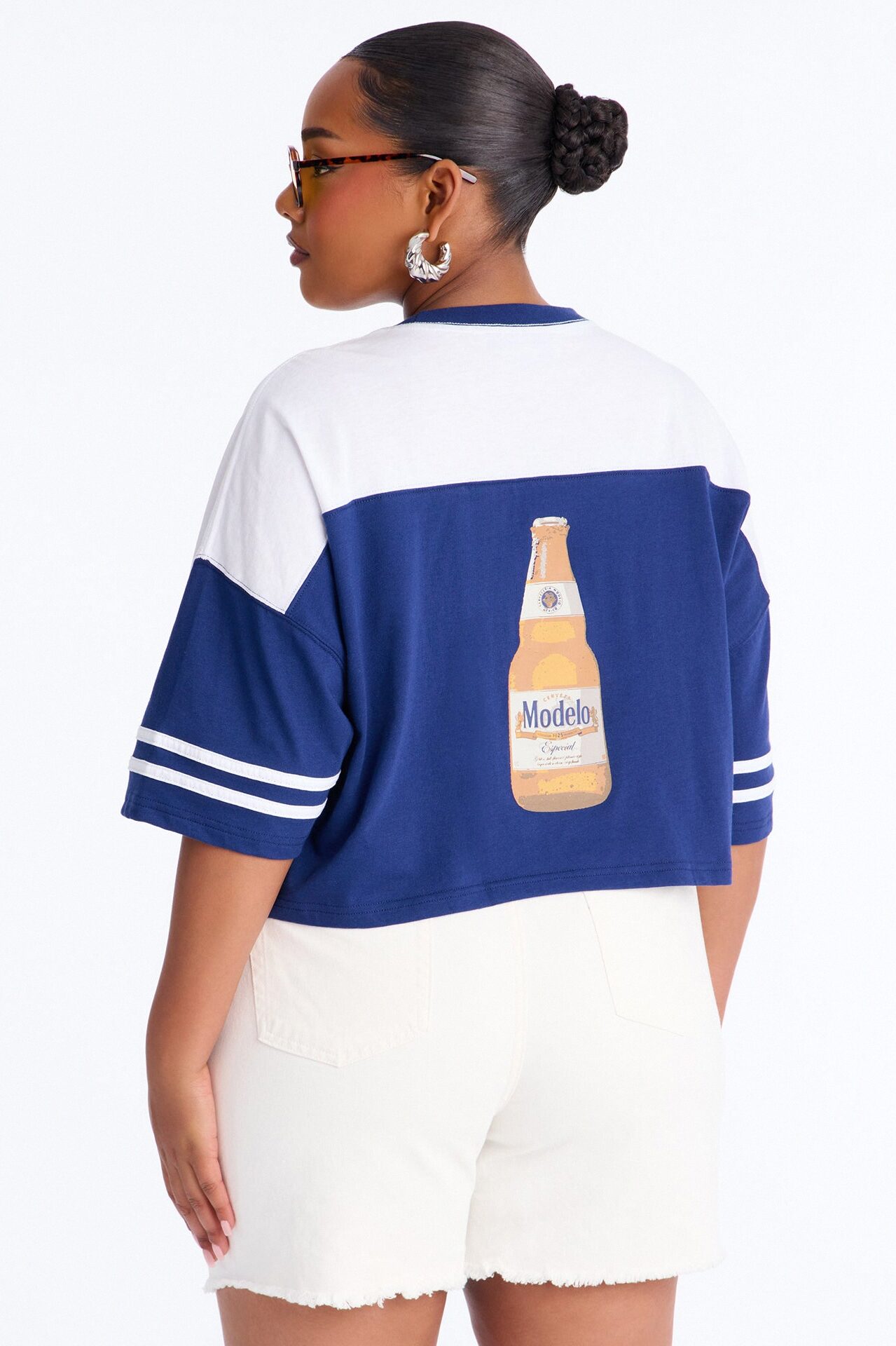 Modelo Collection Rhinestone Jersey - Navy