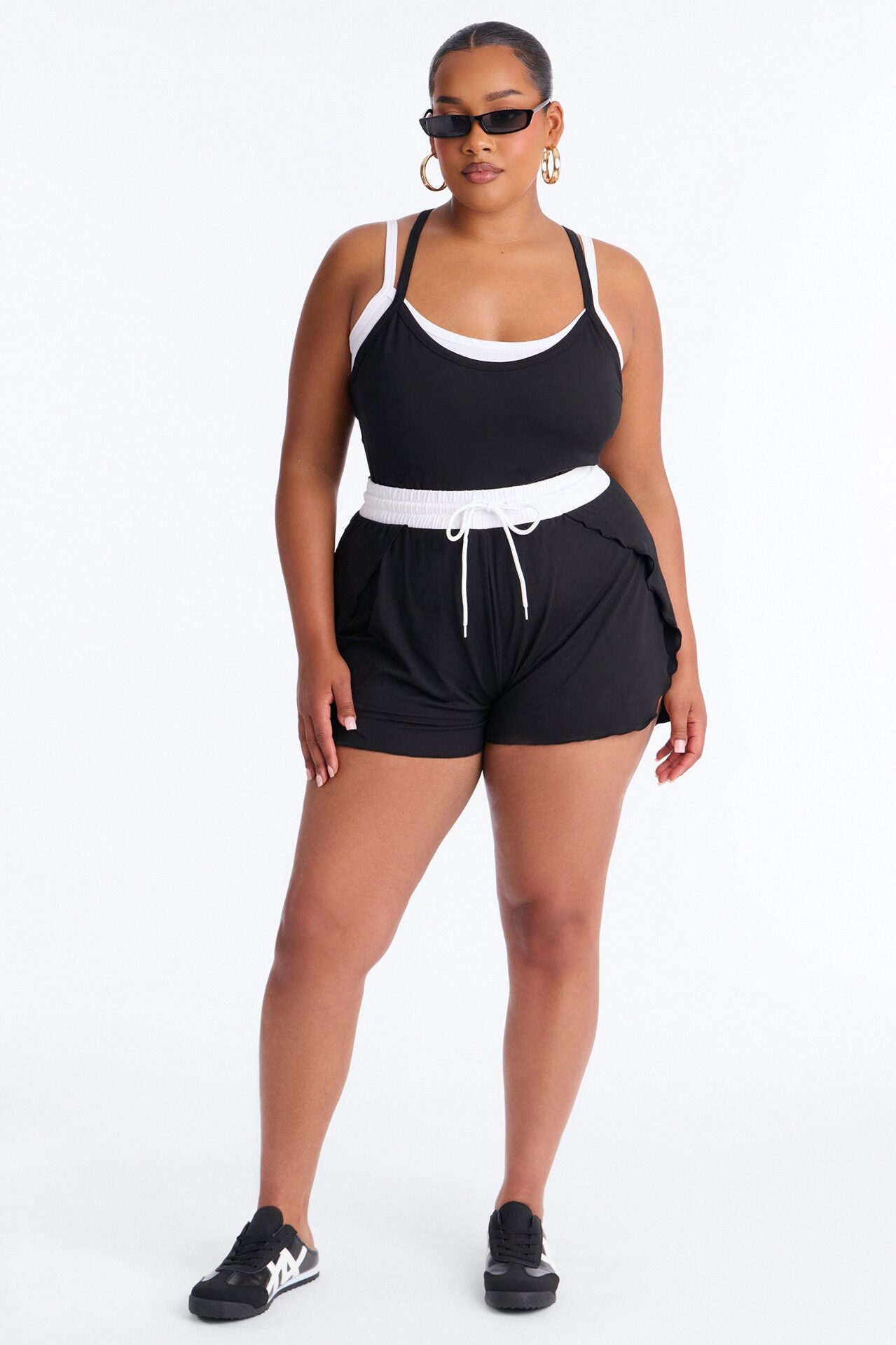 Walk A Mile Short Set - Black