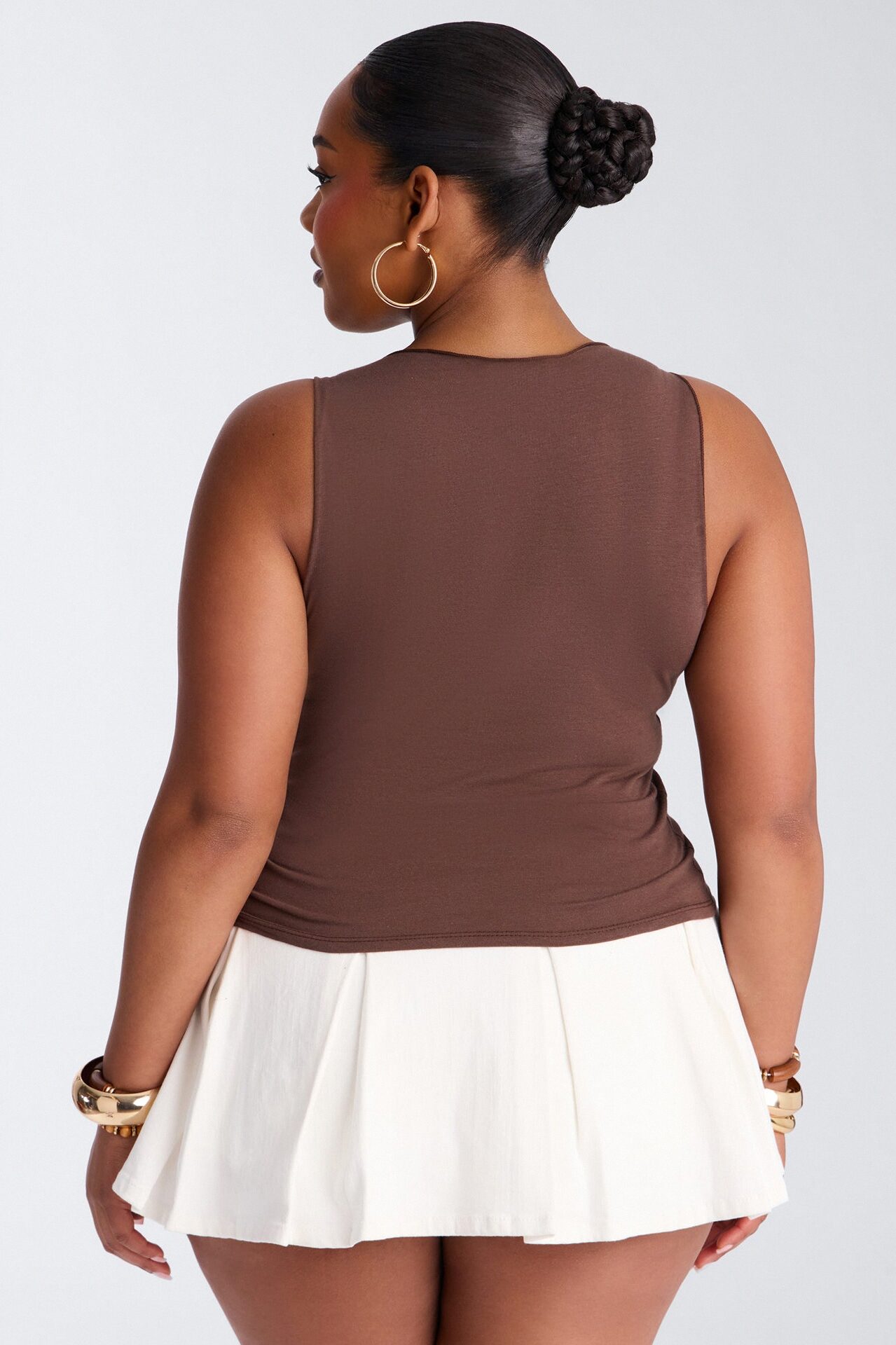 Eighty Nine Baby Tank Top - Brown