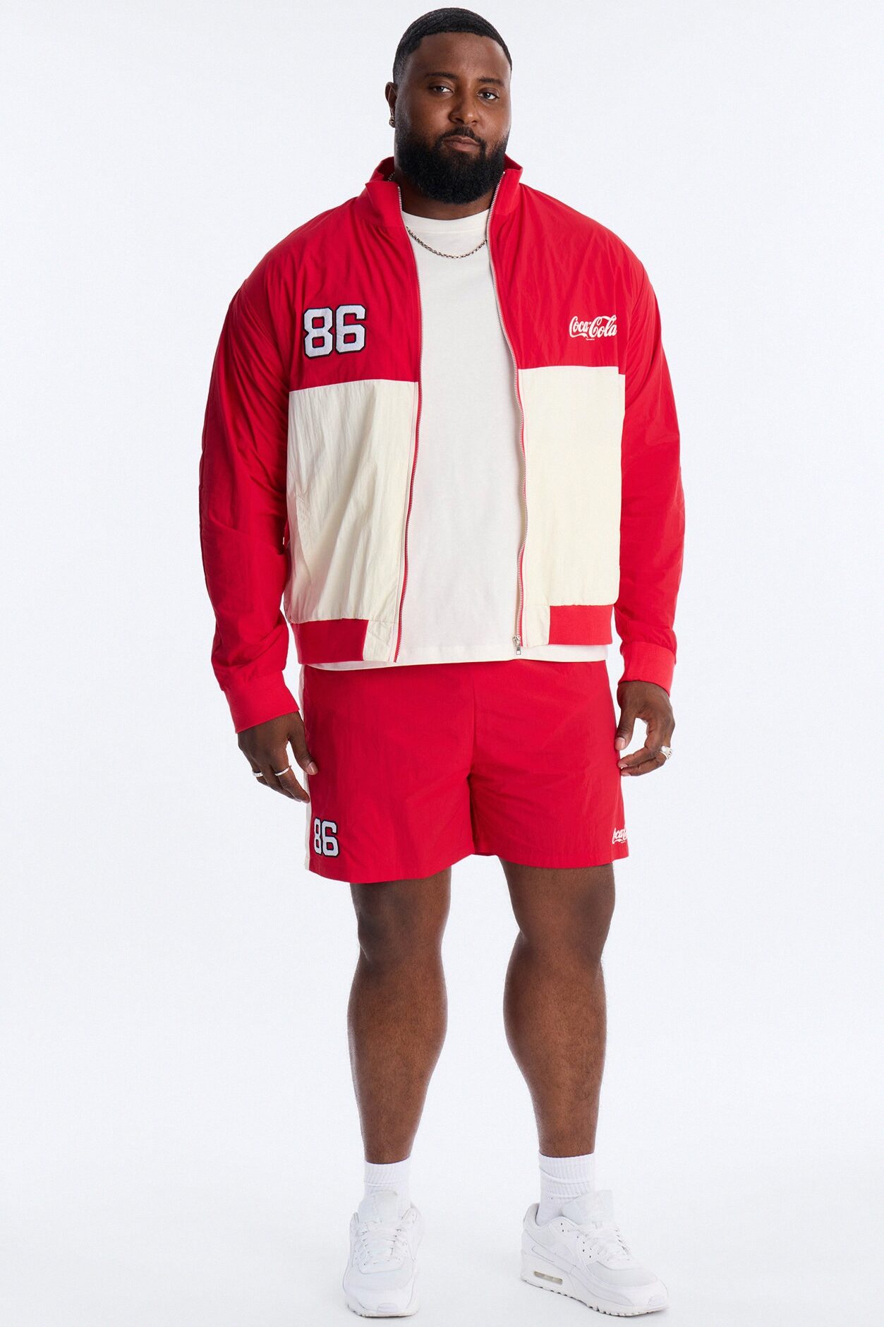 Coca Cola Warm Up Track Short - Red/combo