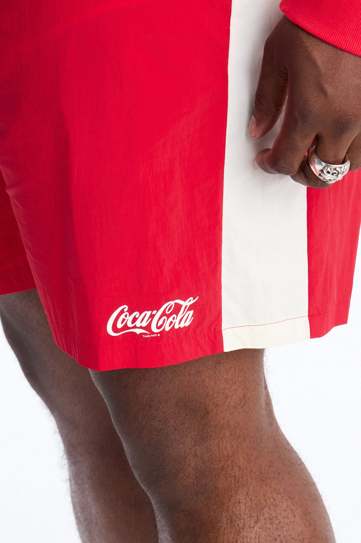 Coca Cola Warm Up Track Short - Red/combo