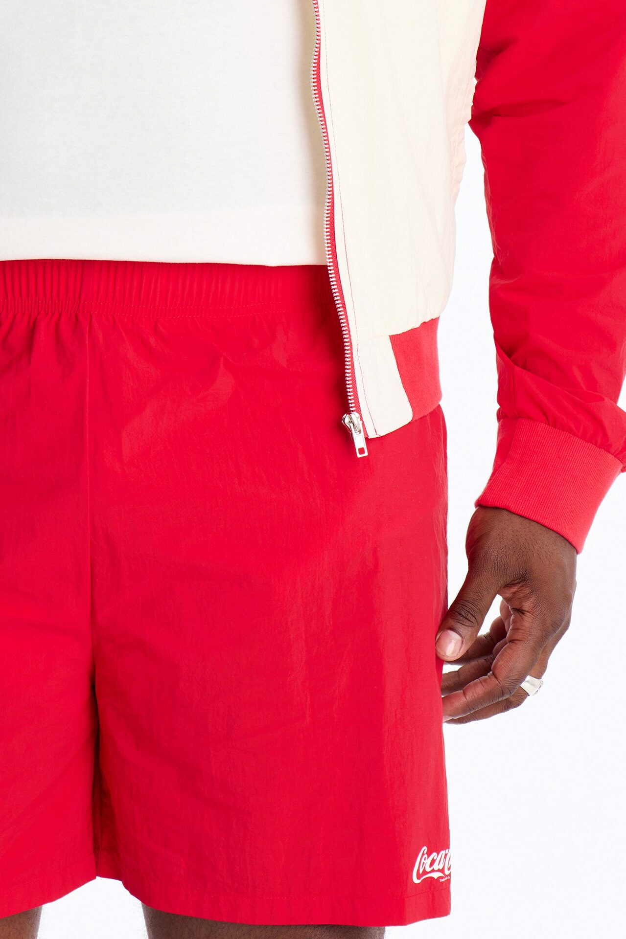 Coca Cola Warm Up Track Short - Red/combo