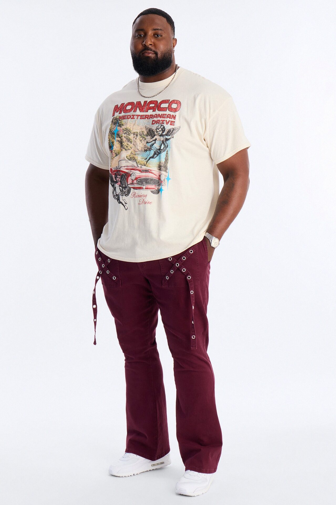Monaco Riviera Drive Short Sleeve Tee - Natural