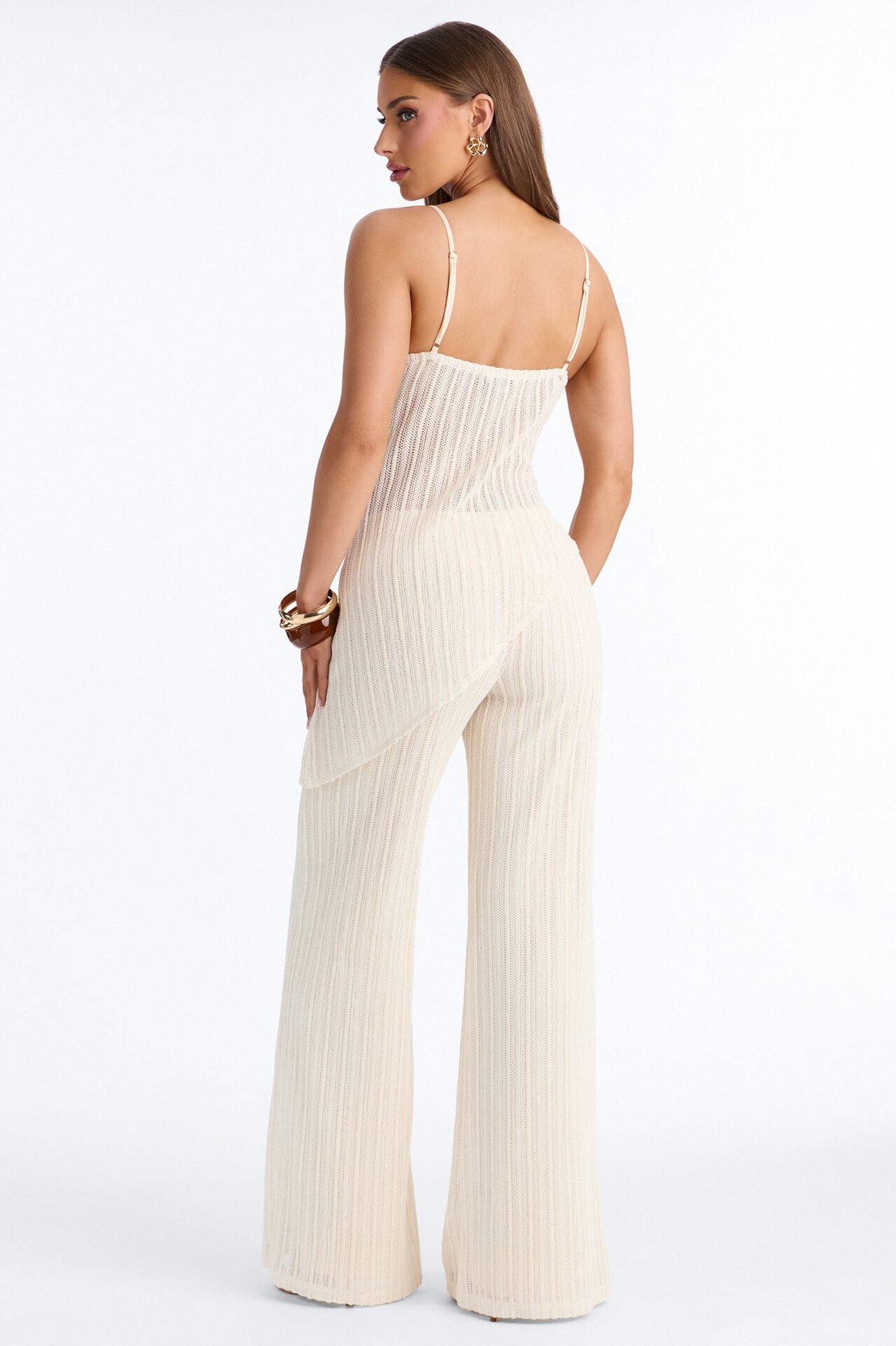 Judy Crochet Pant Set - Cream