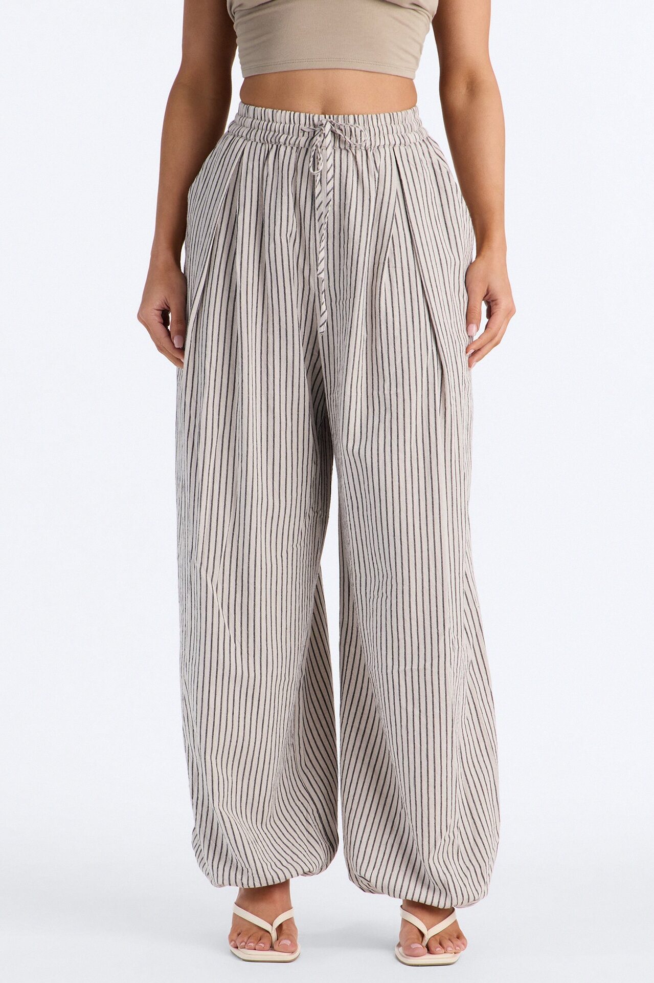 Jane High Rise Striped Jogger Pant - Natural/Combo