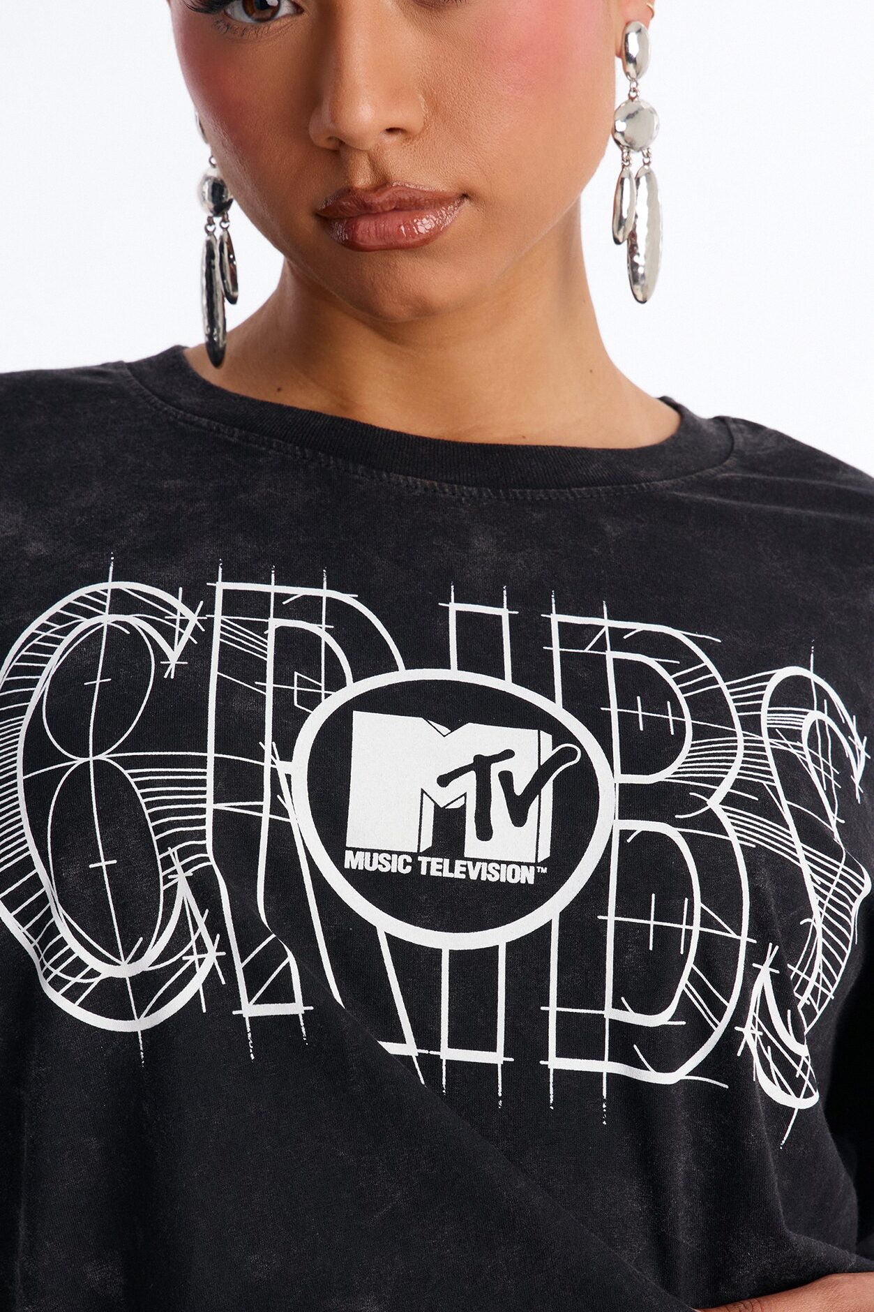Cribs Oversized Washed Tee - Black Wash