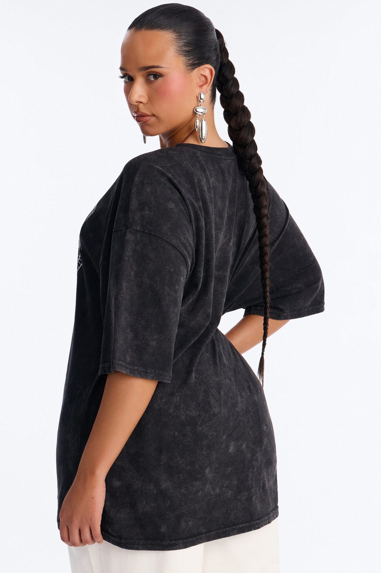 Cribs Oversized Washed Tee - Black Wash