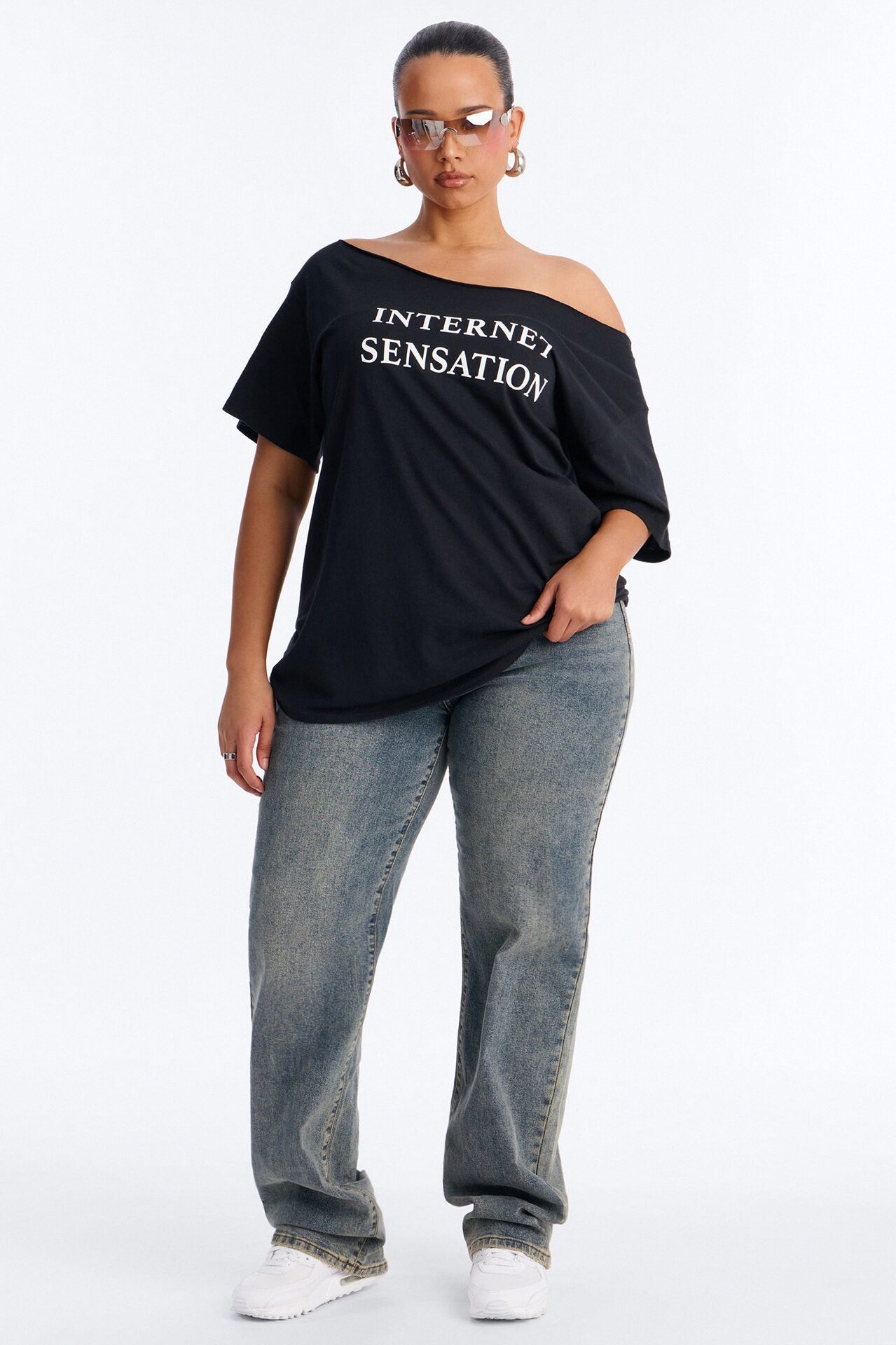 Internet Sensation Off Shoulder Top - Black