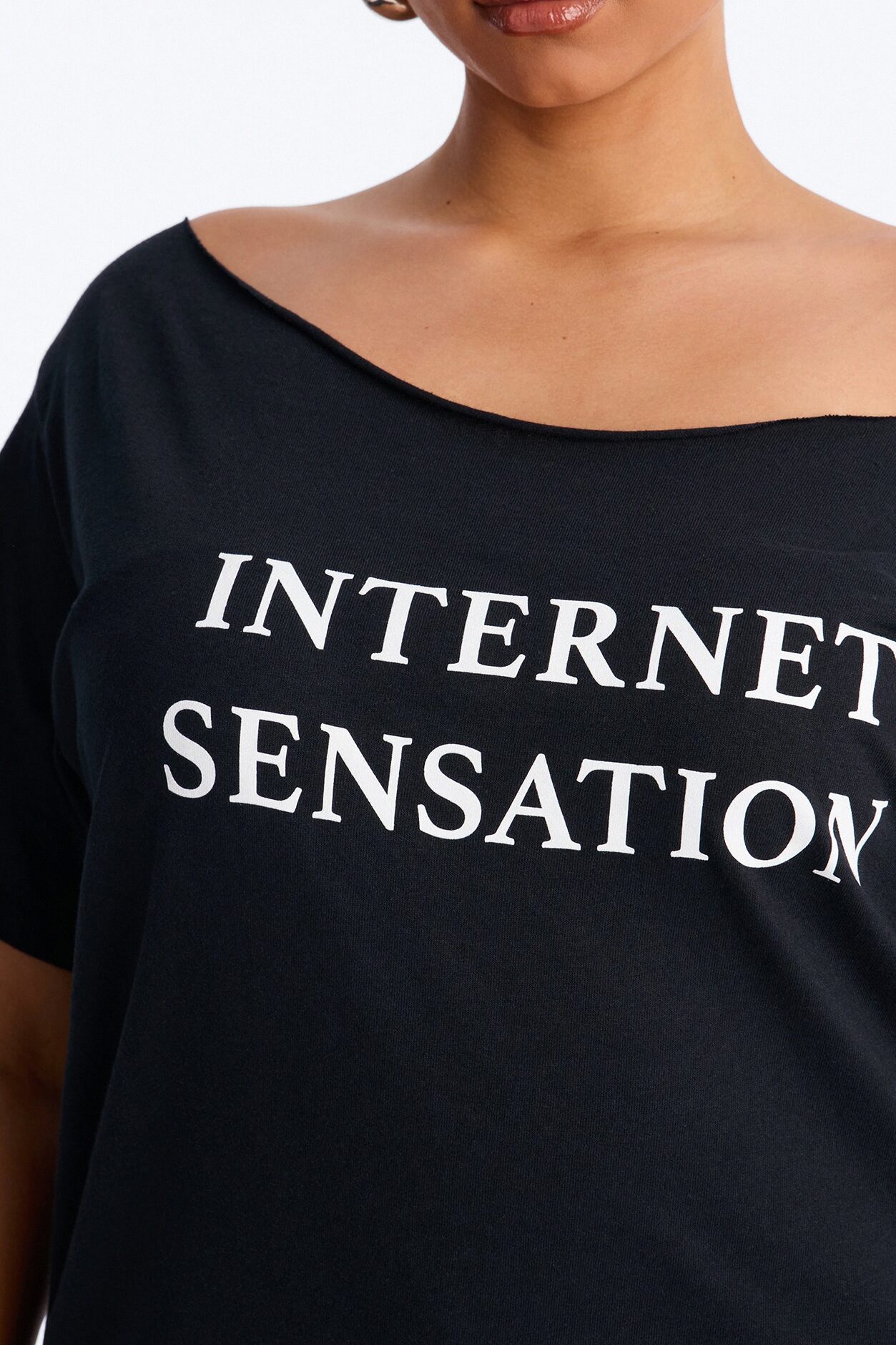 Internet Sensation Off Shoulder Top - Black