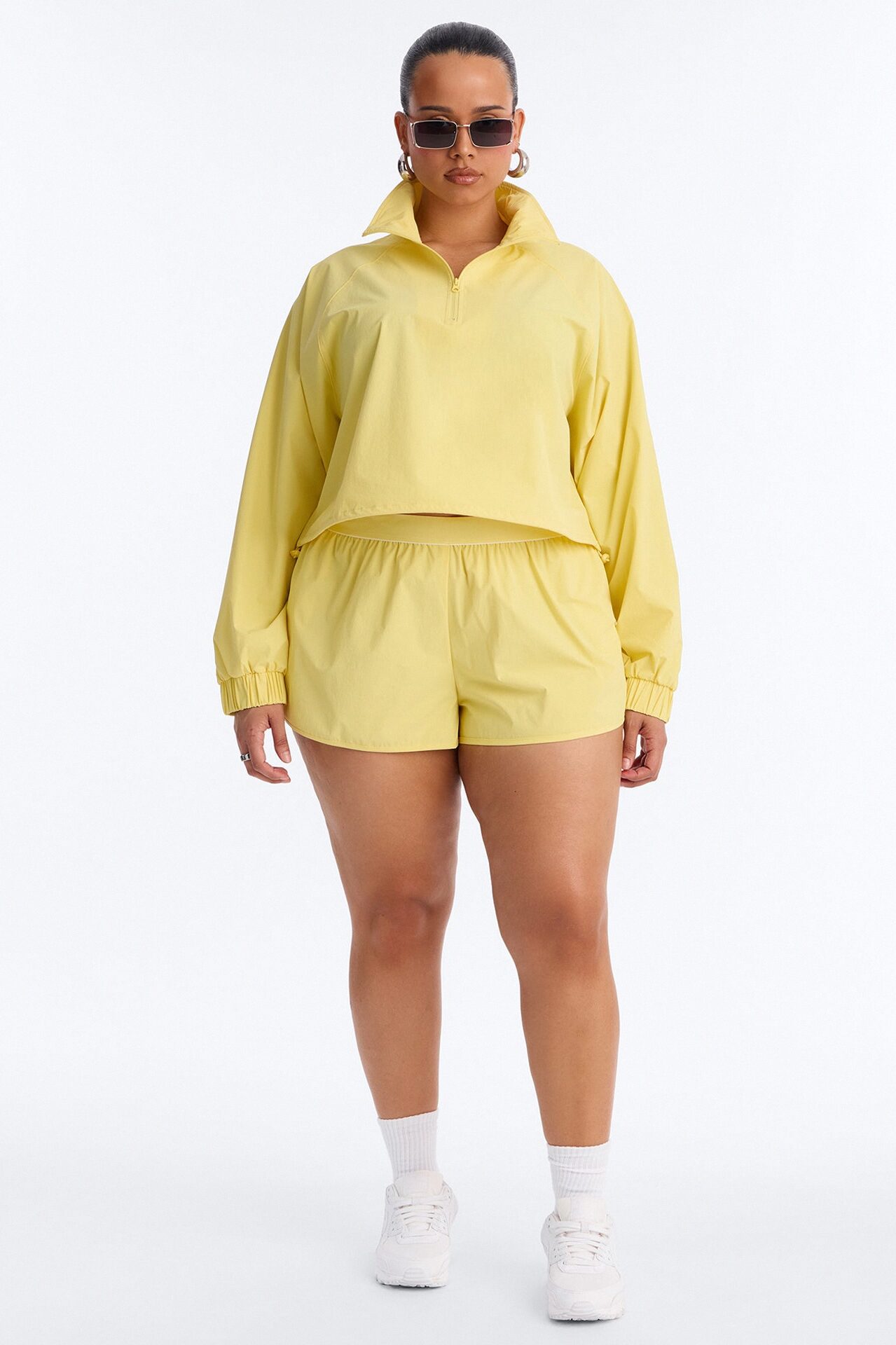 Alora Windbreaker Lounge Quarter Zip - Yellow