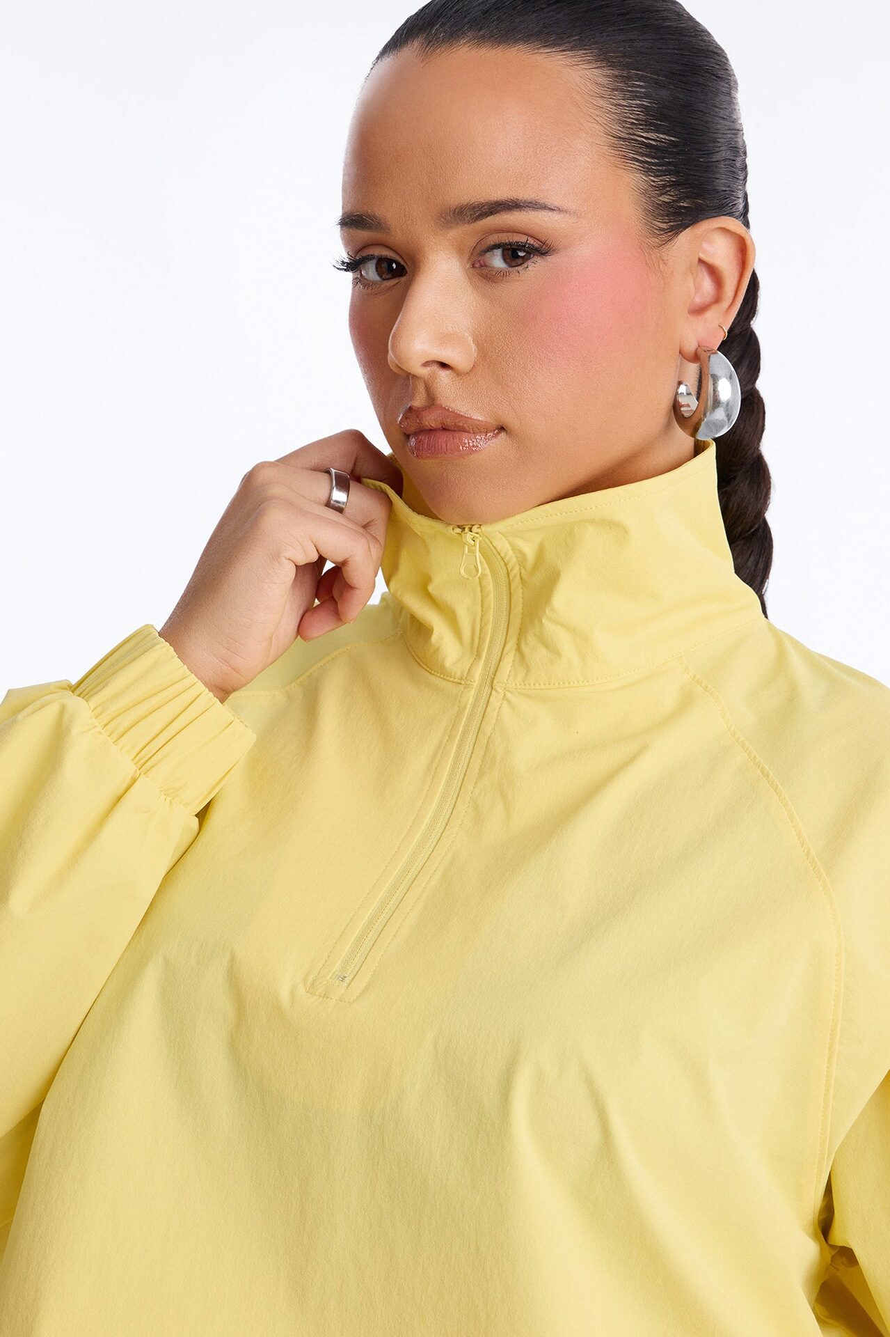 Alora Windbreaker Lounge Quarter Zip - Yellow