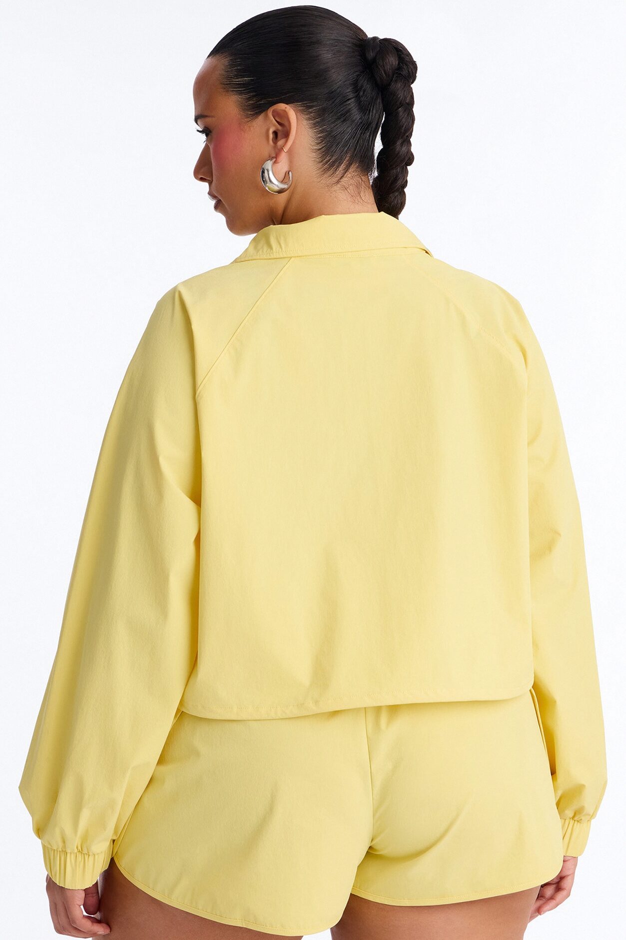 Alora Windbreaker Lounge Quarter Zip - Yellow