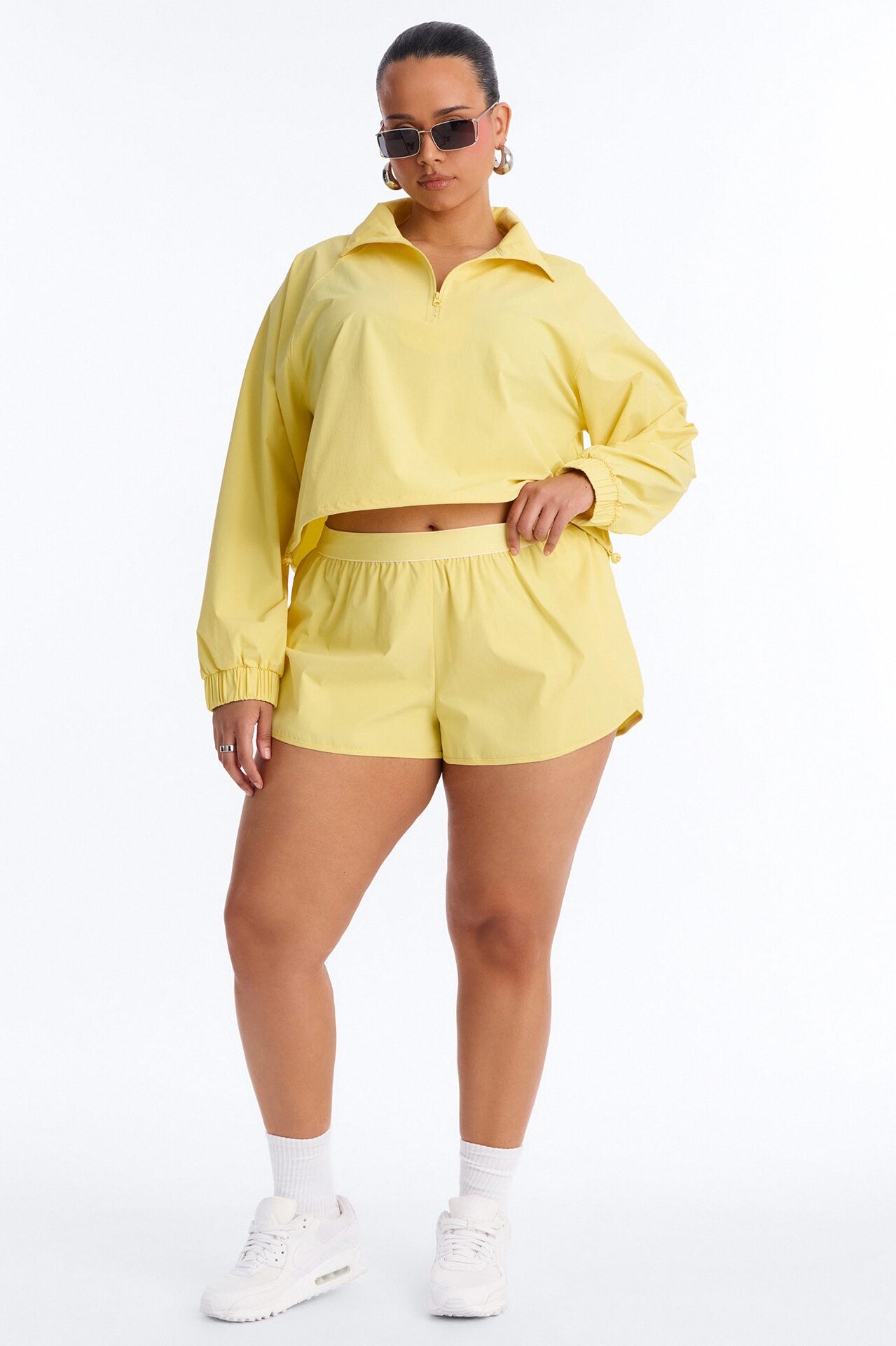 Alora Windbreaker Lounge Short - Yellow