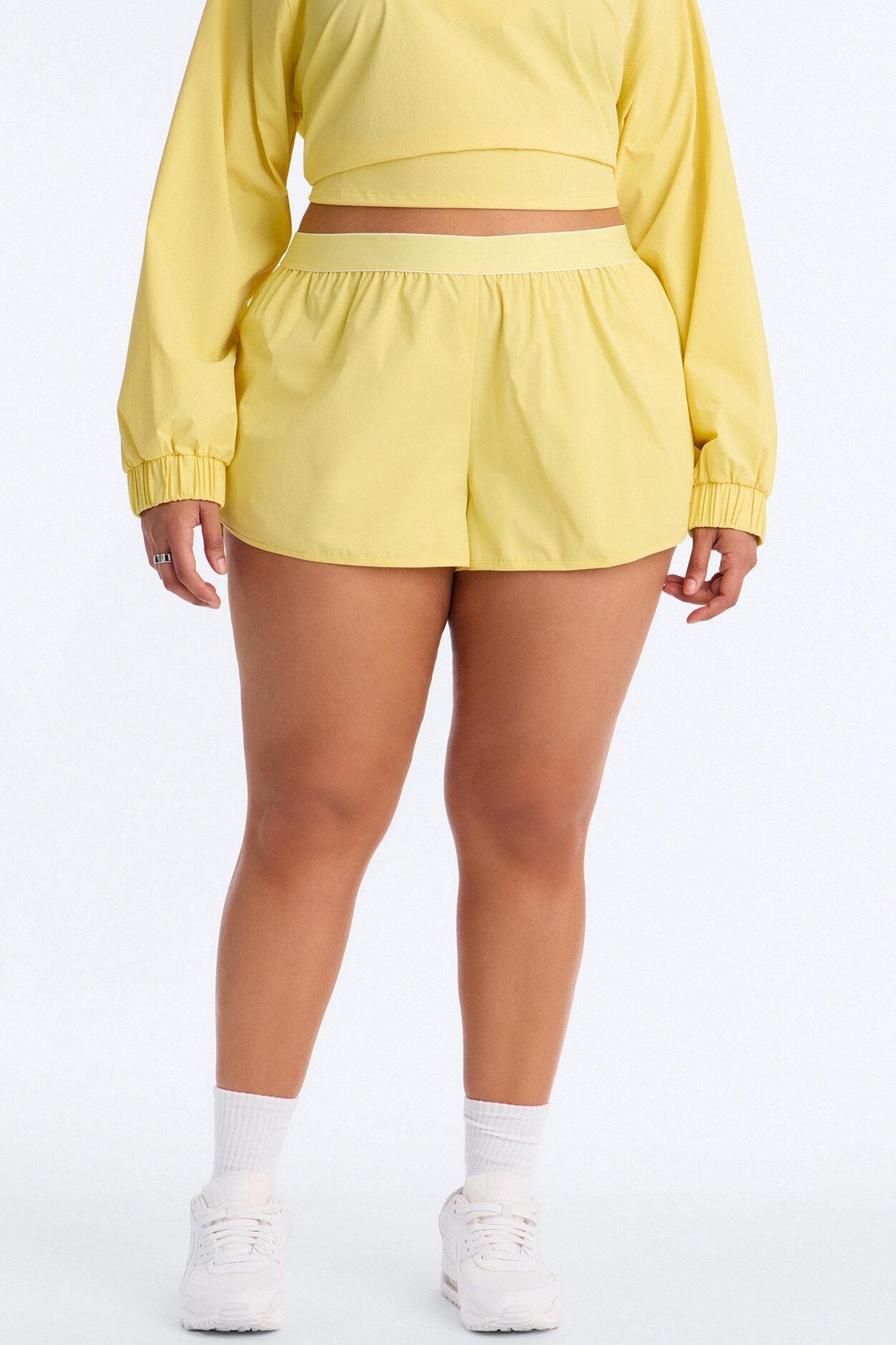 Alora Windbreaker Lounge Short - Yellow