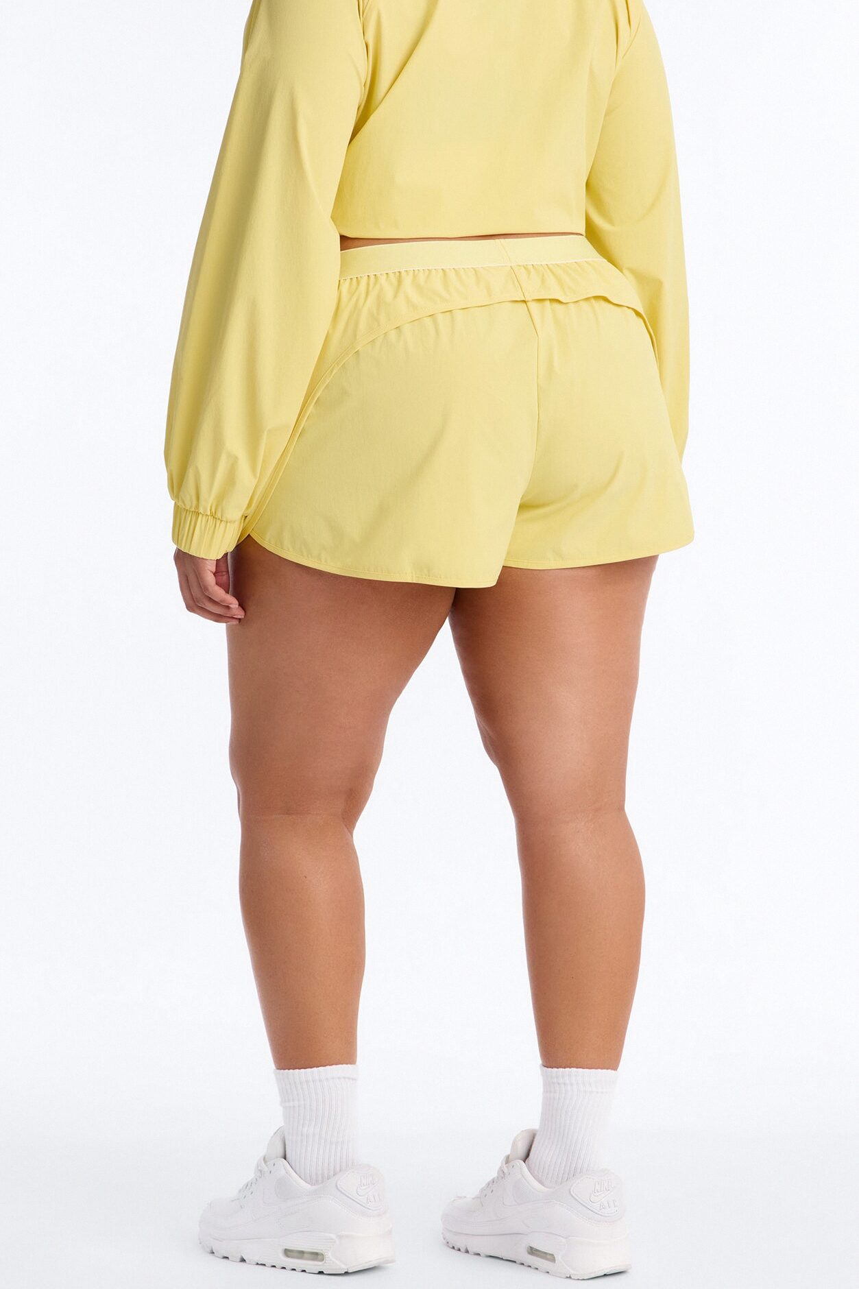 Alora Windbreaker Lounge Short - Yellow