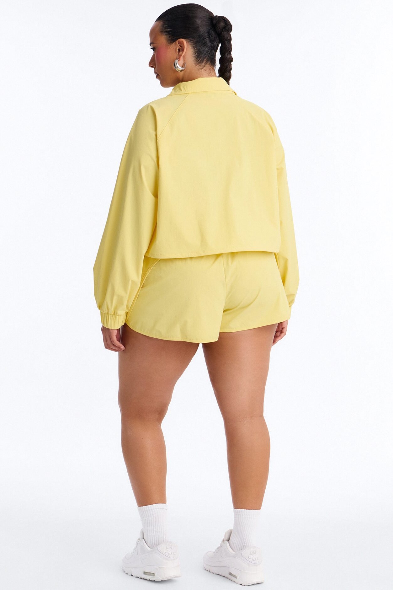 Alora Windbreaker Lounge Quarter Zip - Yellow