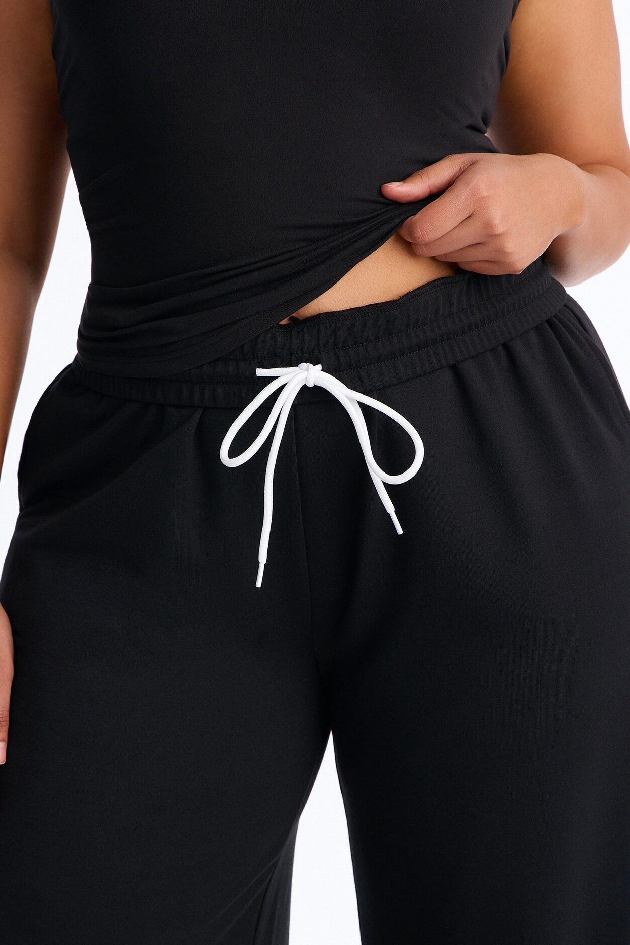 Tiana Wide Leg Pant Set - Black