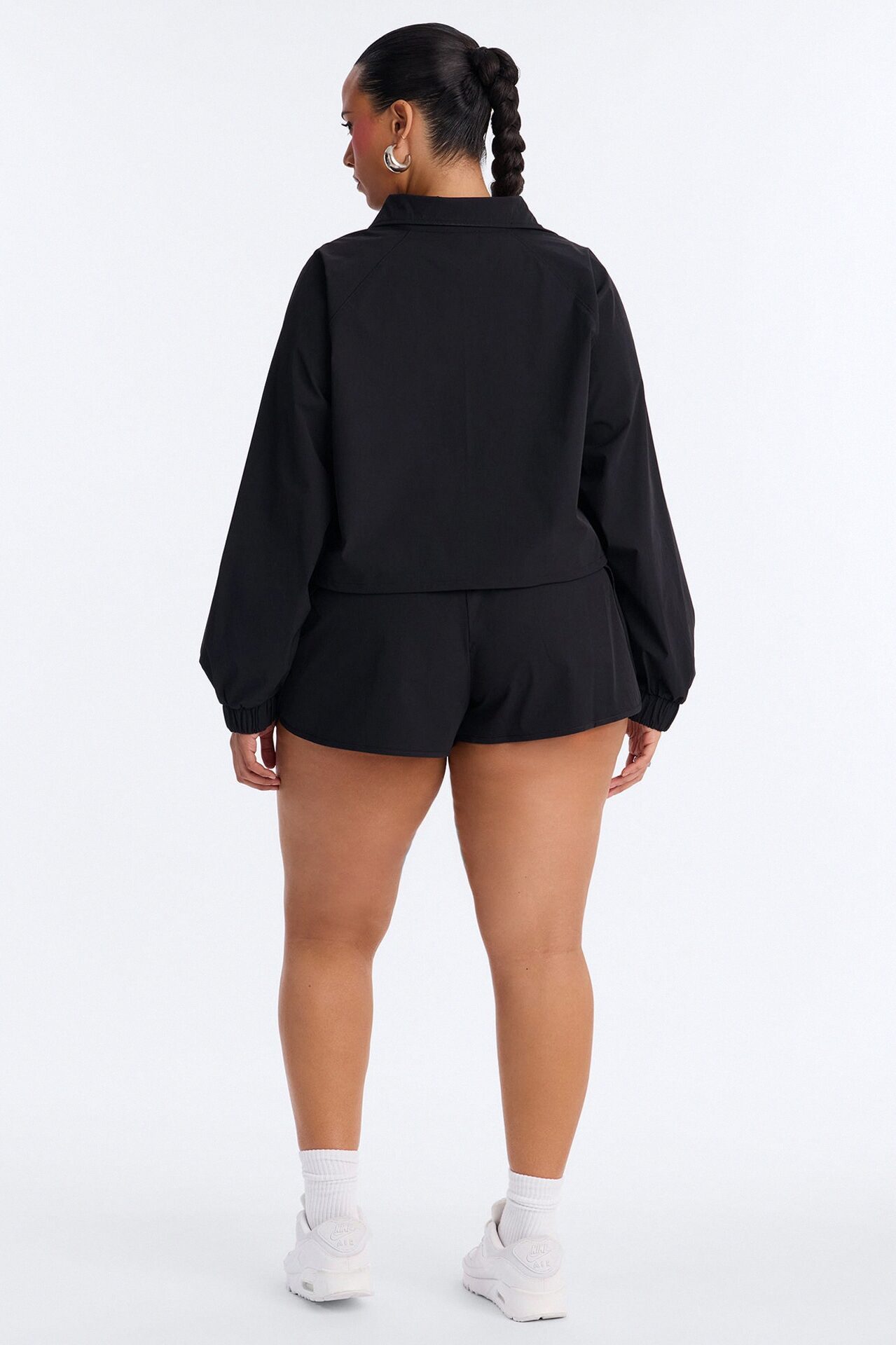 Alora Windbreaker Lounge Short - Black