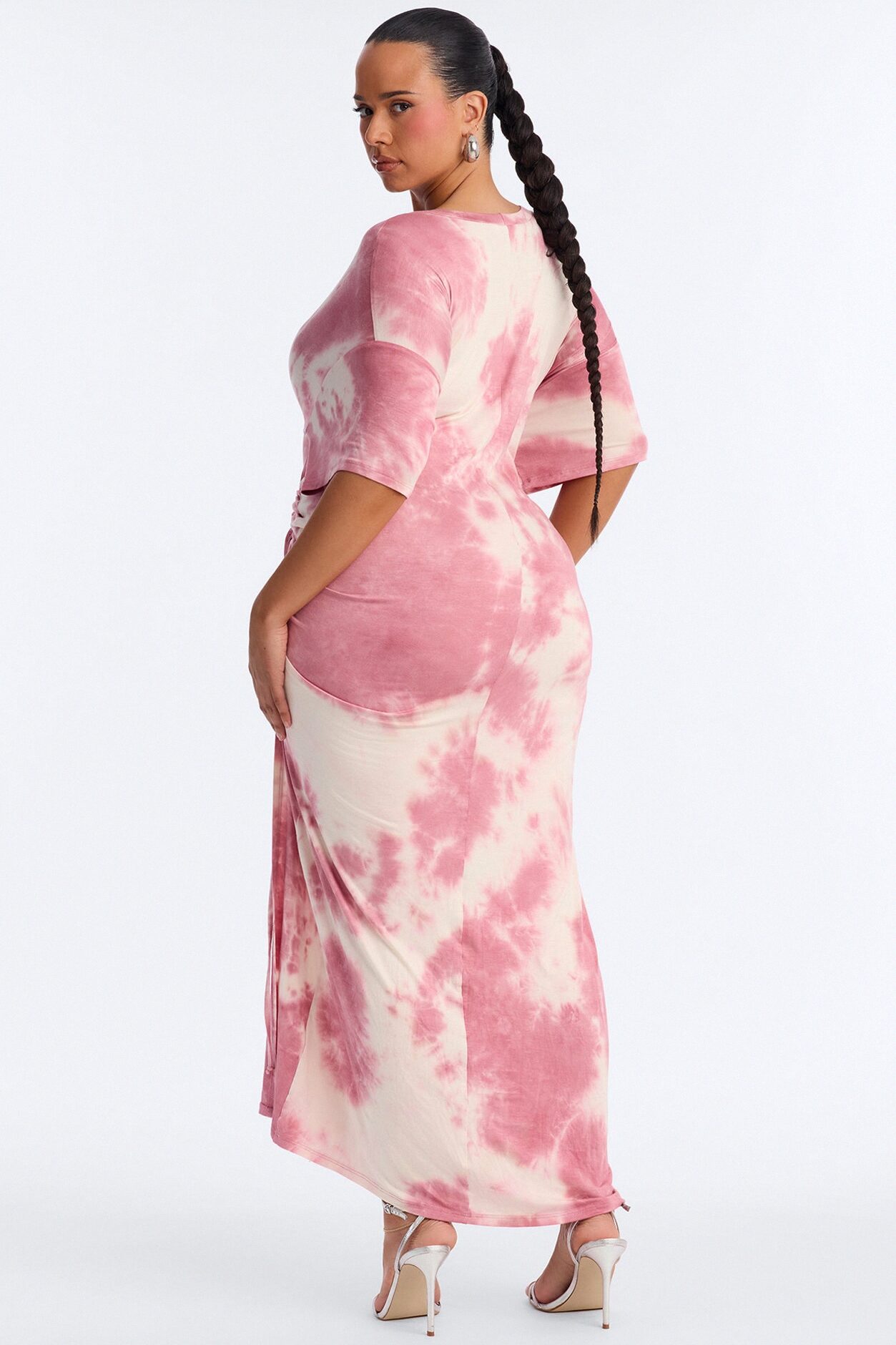 Tatum Tie Dye Maxi Dress - Pink/combo