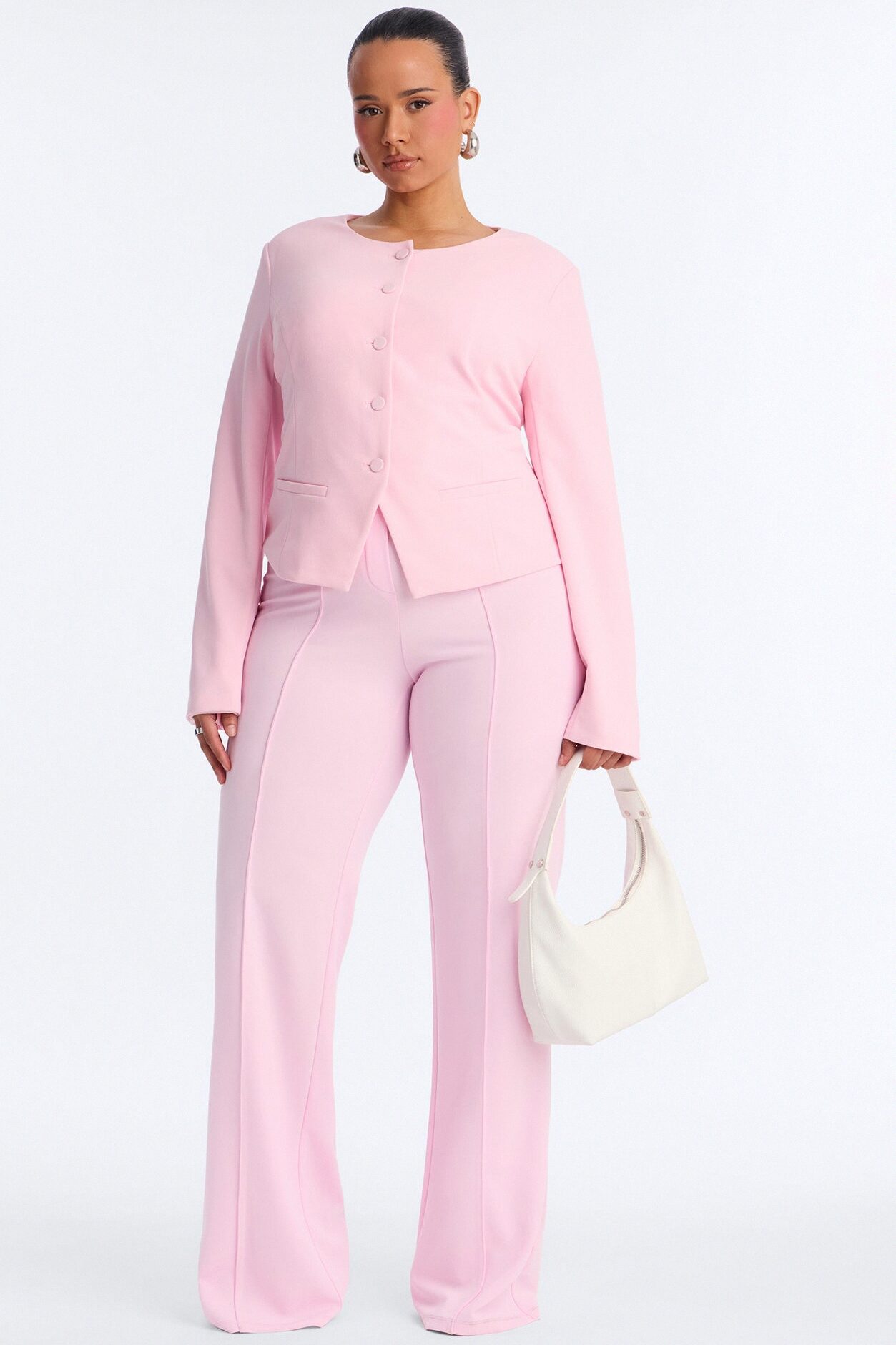 Tall Call It Even Wide Leg Dress Pants - Light Pink