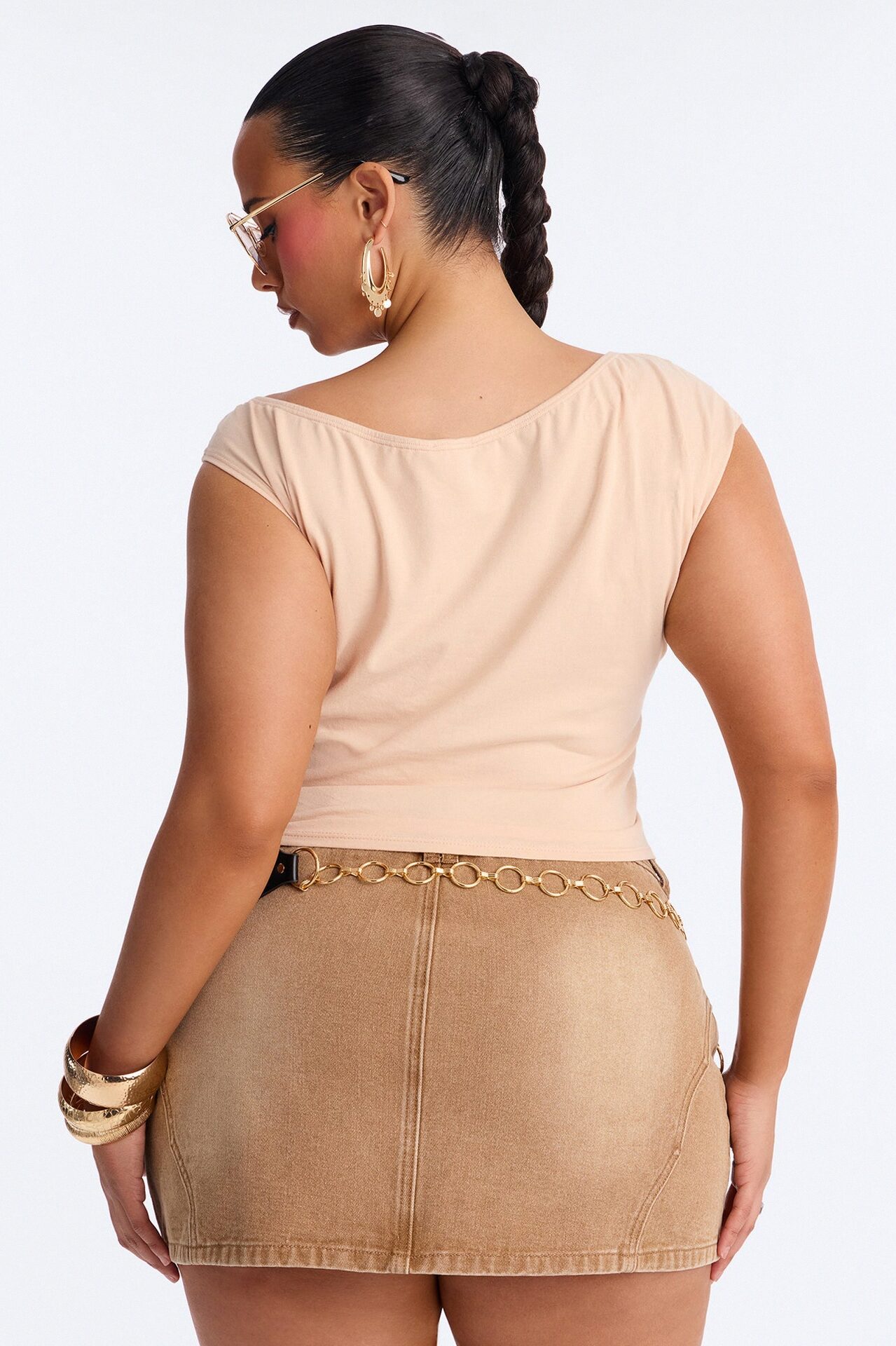 Howdy Howdy Cowboy hardware Top - Taupe