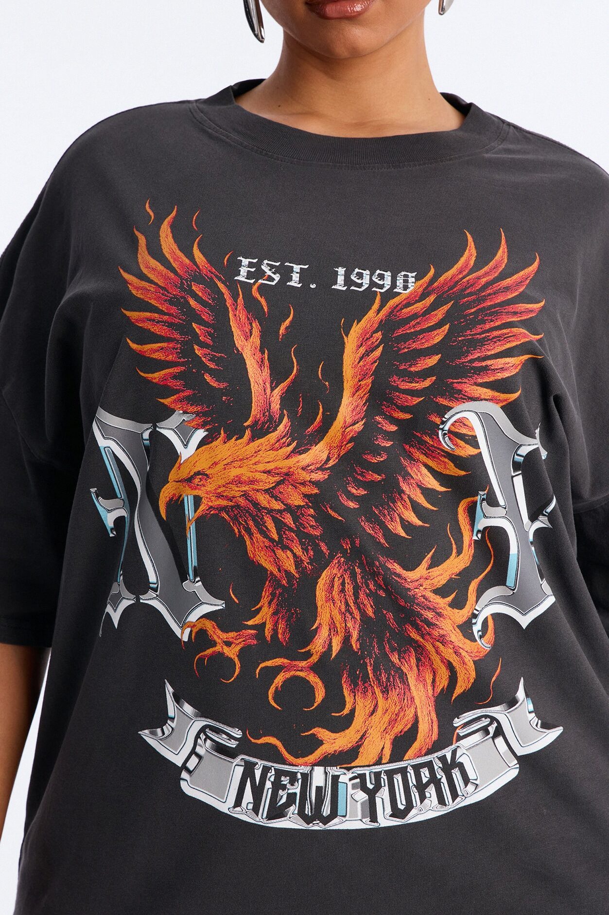 NY Spirit Washed Tee - Black Wash