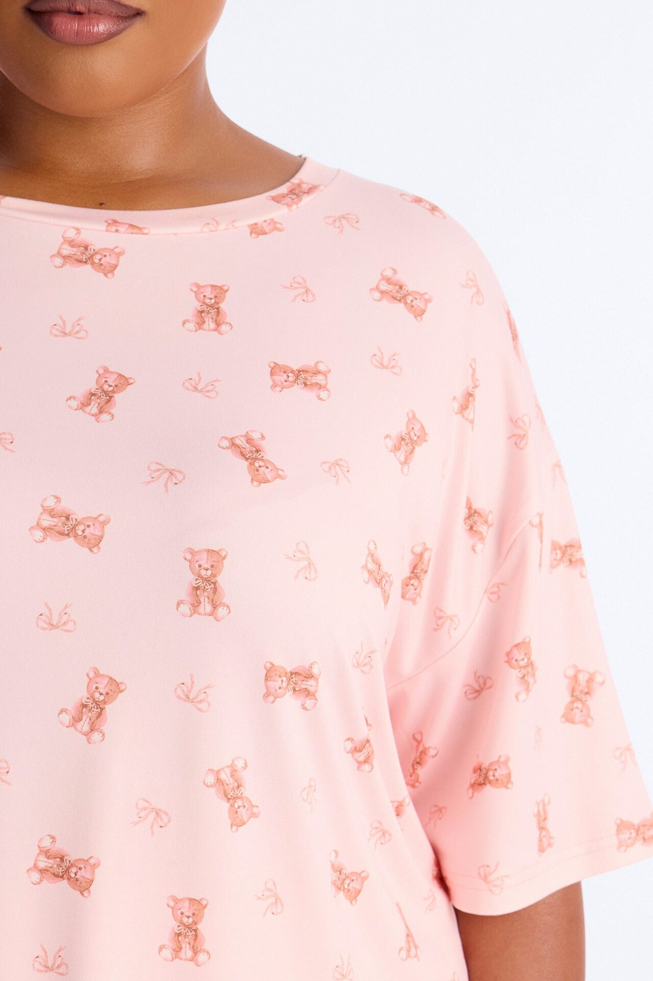 U R My Teddy Bear PJ Boxer Short Set - Pink/combo