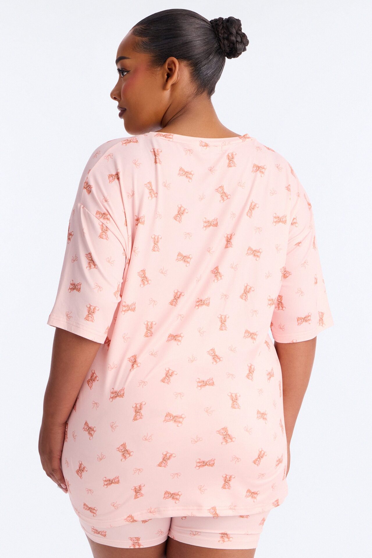 U R My Teddy Bear PJ Boxer Short Set - Pink/combo