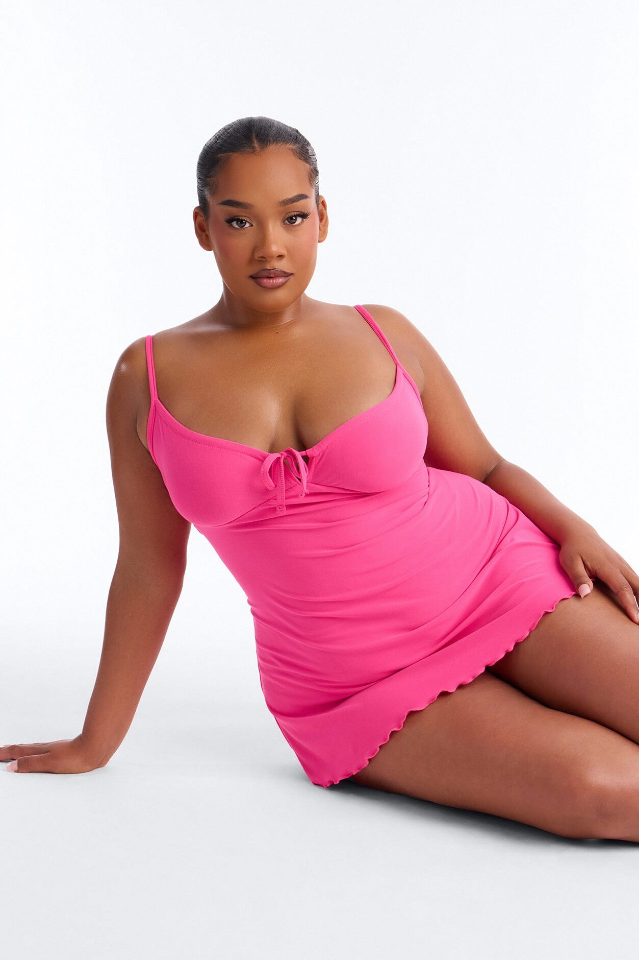 Cute But Sleepy PJ Sleep Dress - Hot Pink